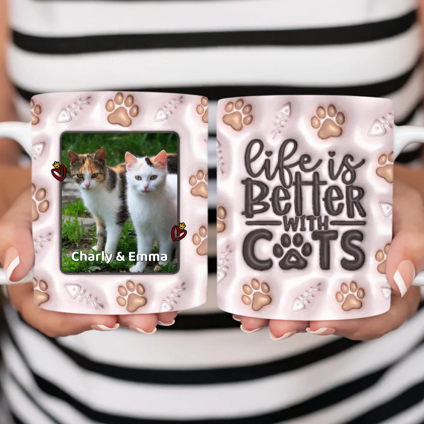 Life is better with Cats - Individuelle Keramiktasse mit Foto