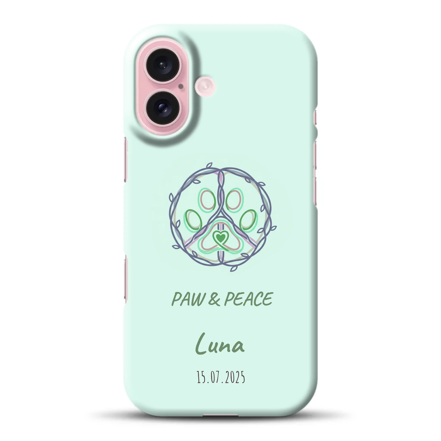Paw & Peace - funda rígida personalizada para iPhone