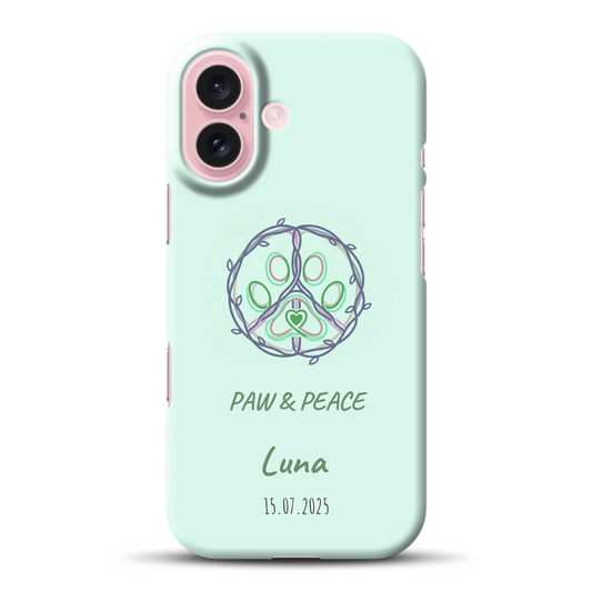 Paw & Peace - funda rígida personalizada para iPhone