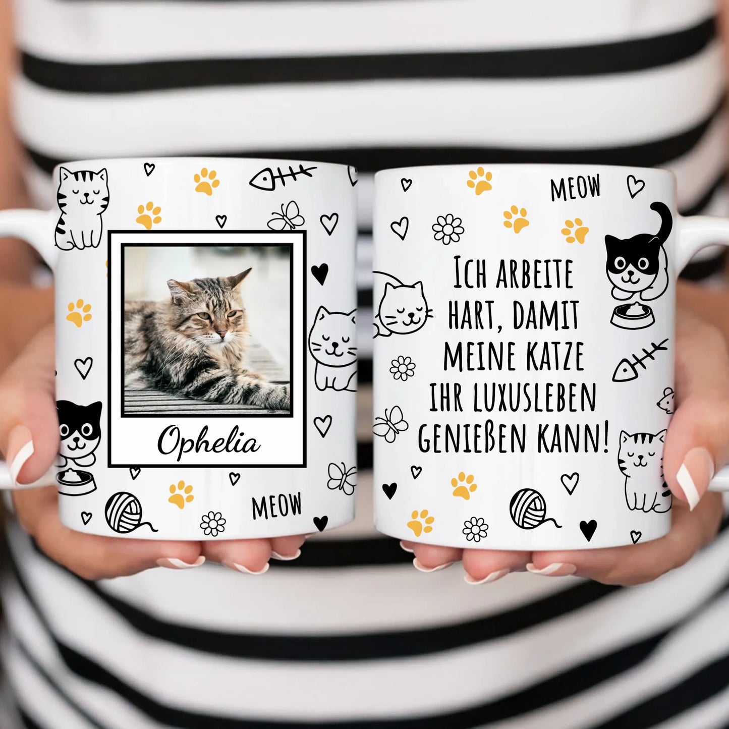 Luxuskatze - Individuelle Keramiktasse