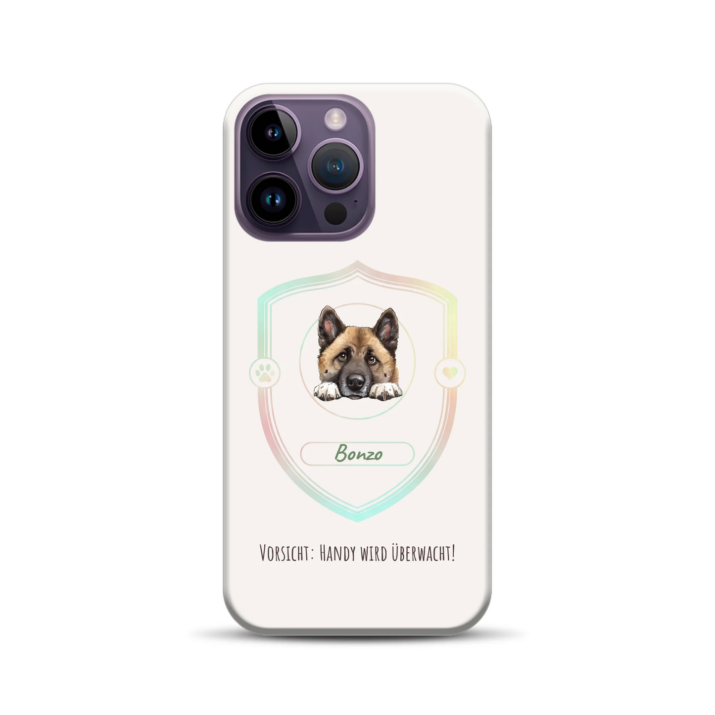 Vorsicht: Handy wird überwacht!  - Individuelle Premium Hülle für iPhone