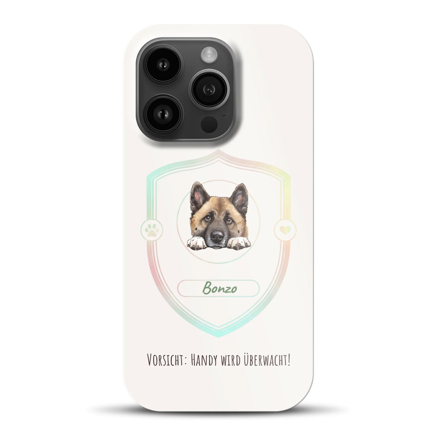 Vorsicht: Handy wird überwacht!  - Individuelle Hardcase Hülle für iPhone