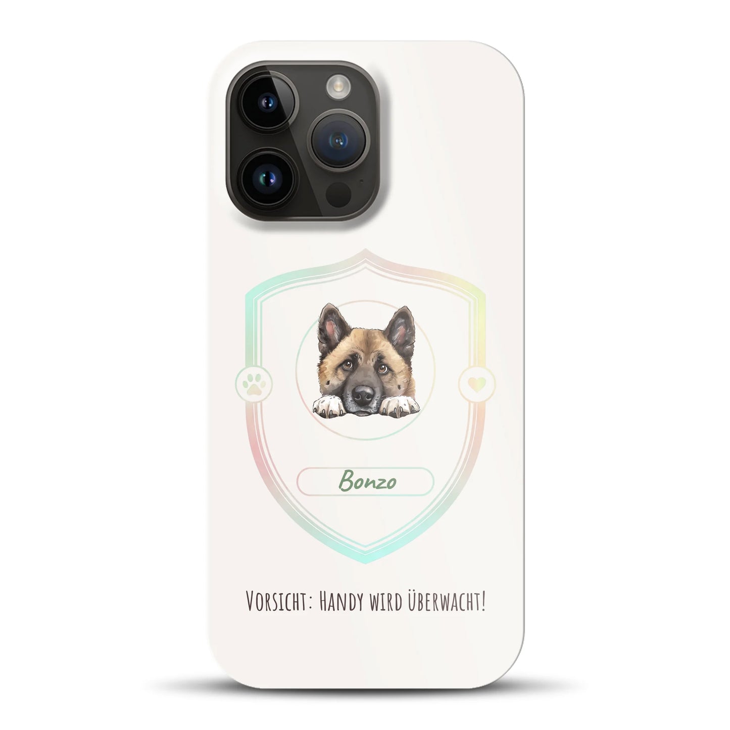Vorsicht: Handy wird überwacht!  - Individuelle Hardcase Hülle für iPhone