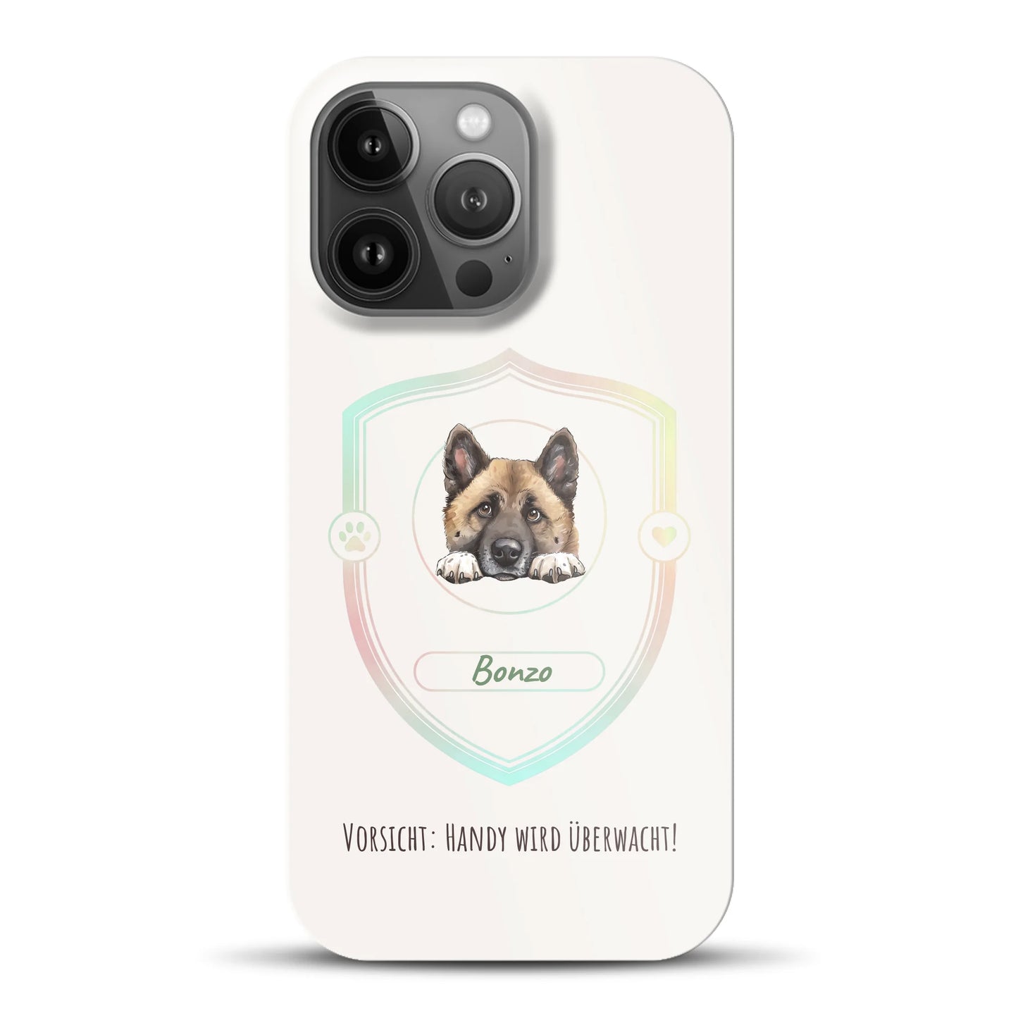 Vorsicht: Handy wird überwacht!  - Individuelle Hardcase Hülle für iPhone