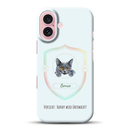 Vorsicht: Handy wird überwacht!  - Individuelle Hardcase Hülle für iPhone