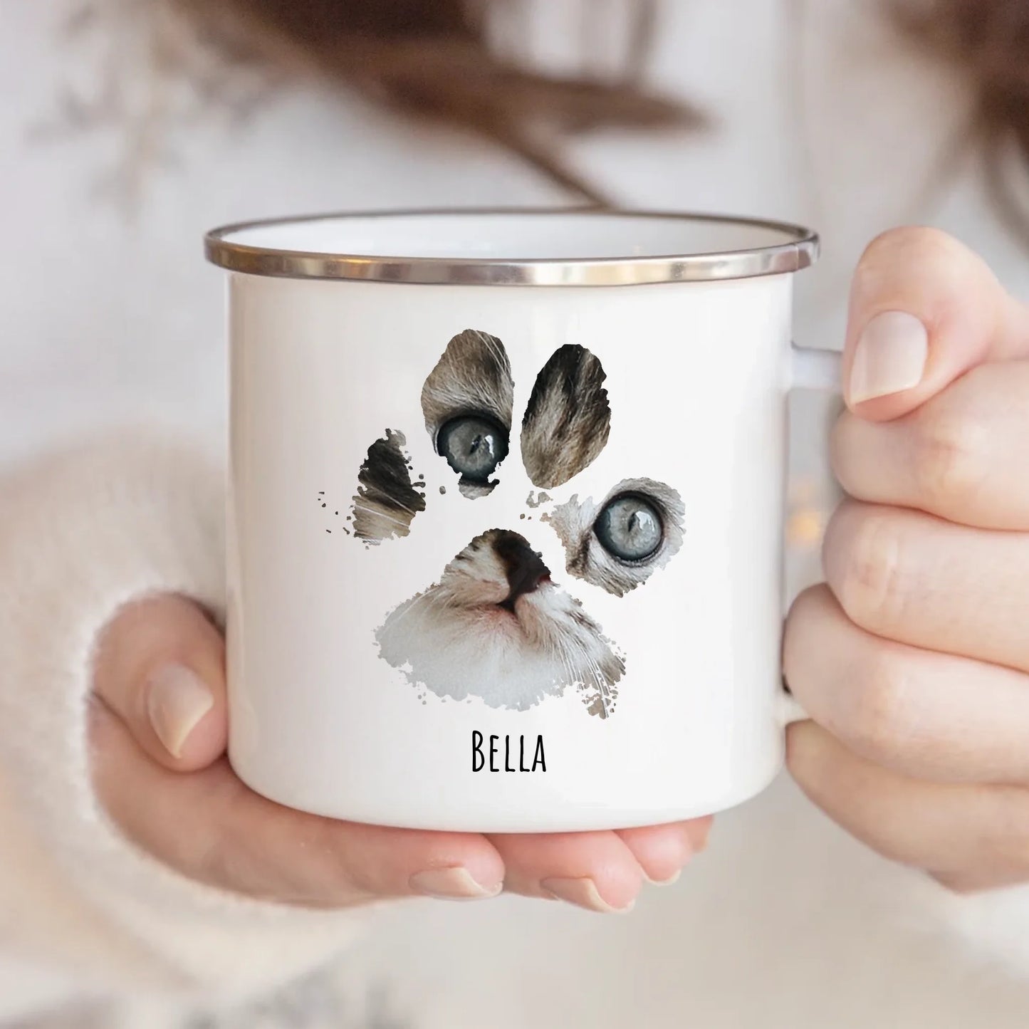 Seelenpfote - Individuelle Emaille Tasse
