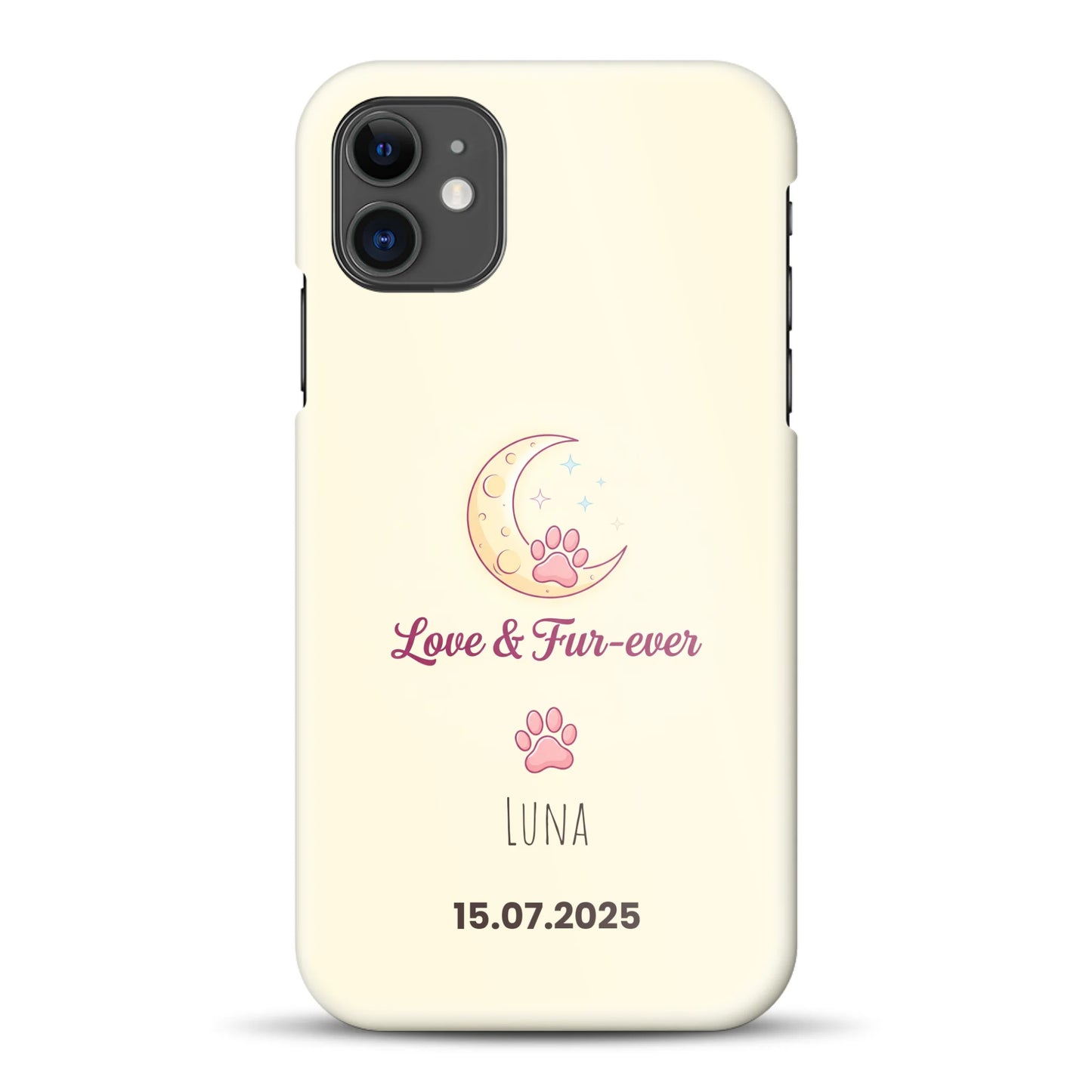 Love & Fur-ever - funda rígida personalizada para iPhone