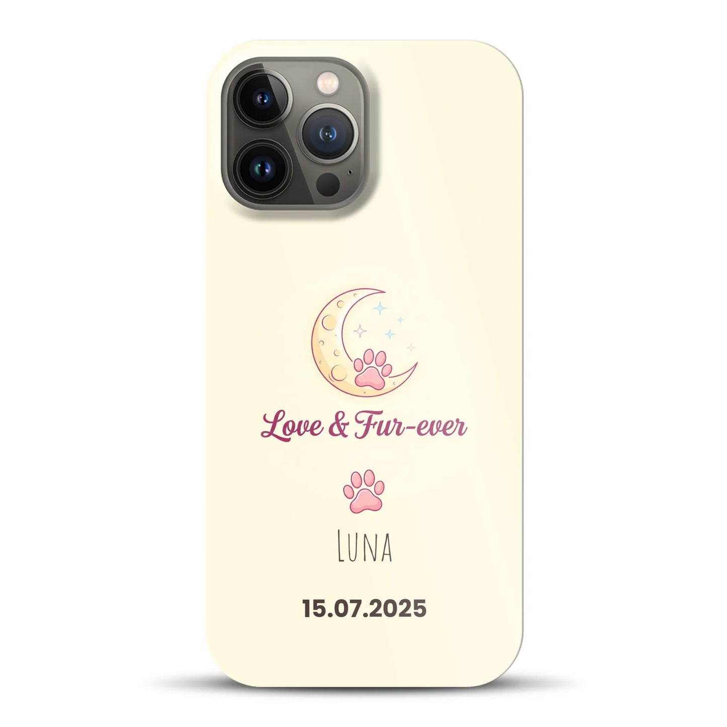 Love & Fur-ever - funda rígida personalizada para iPhone