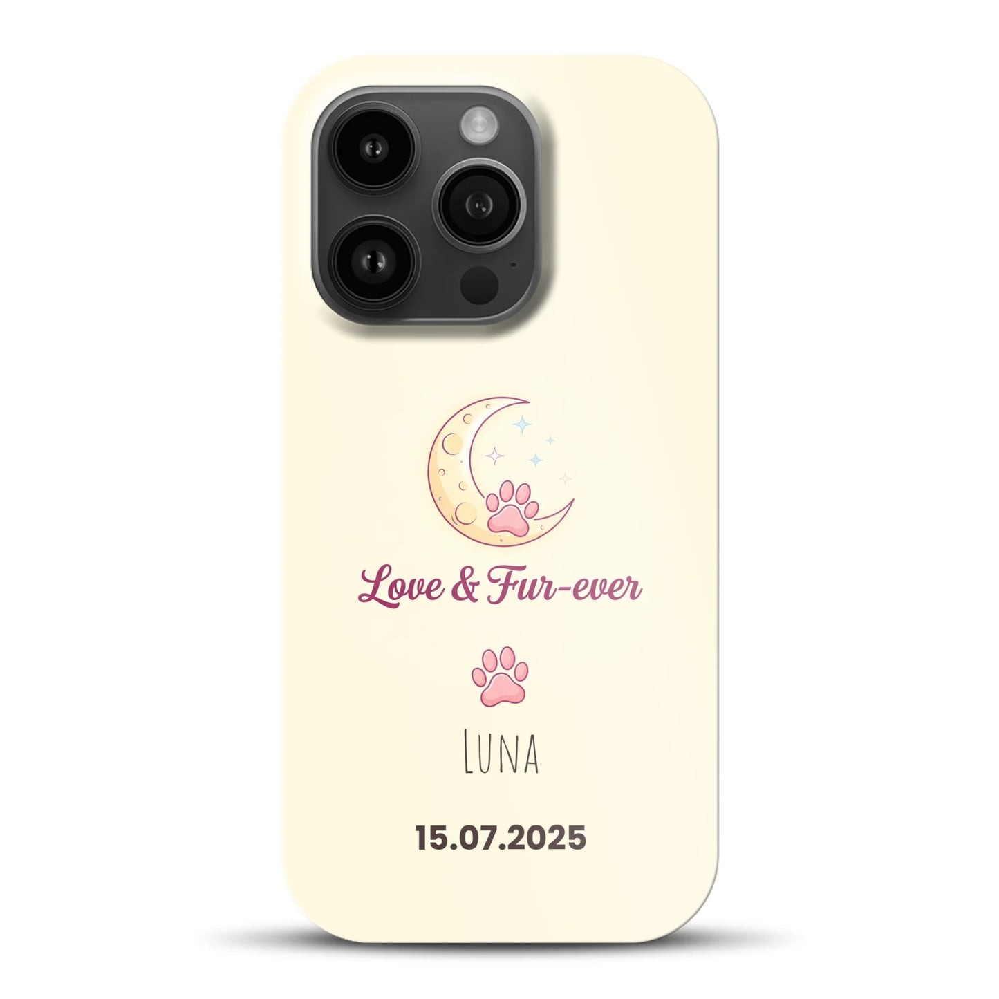 Love & Fur-ever - funda rígida personalizada para iPhone