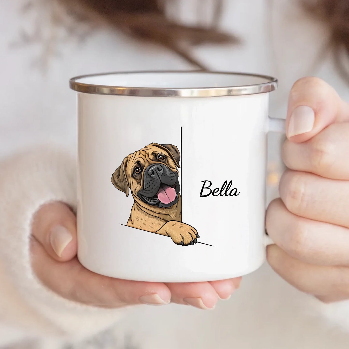 Corner Peek - Individuelle Emaille Tasse
