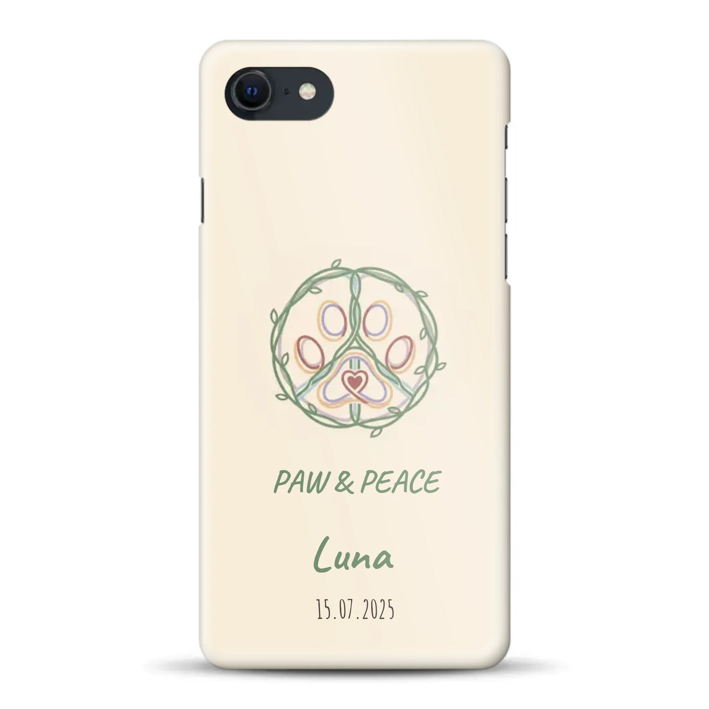 Paw & Peace - funda rígida personalizada para iPhone