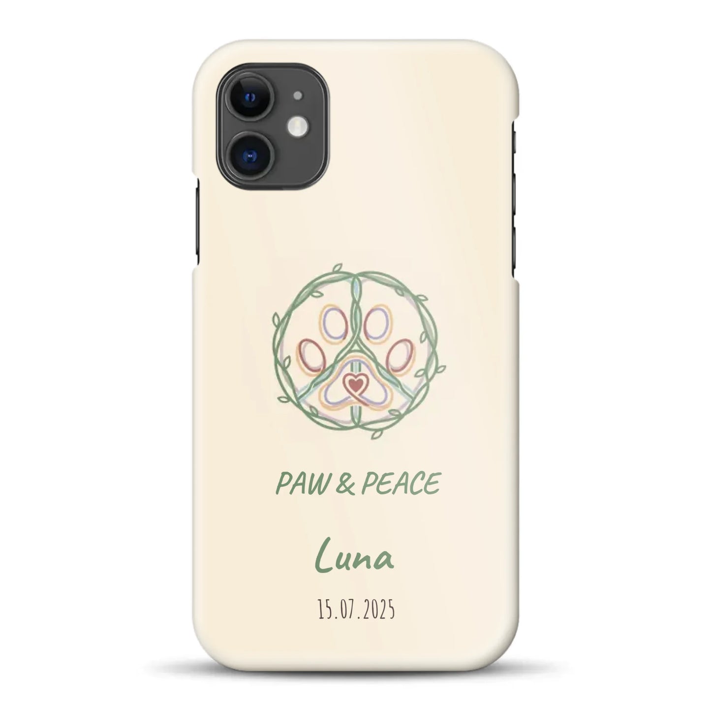 Paw & Peace - funda rígida personalizada para iPhone