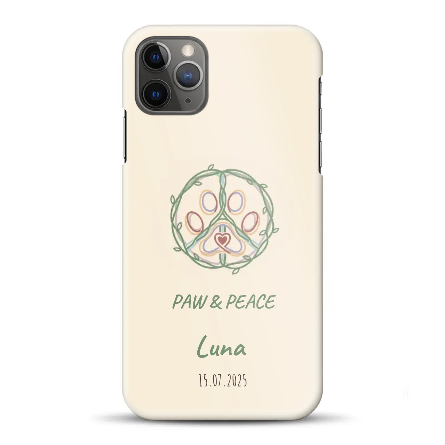 Paw & Peace - funda rígida personalizada para iPhone