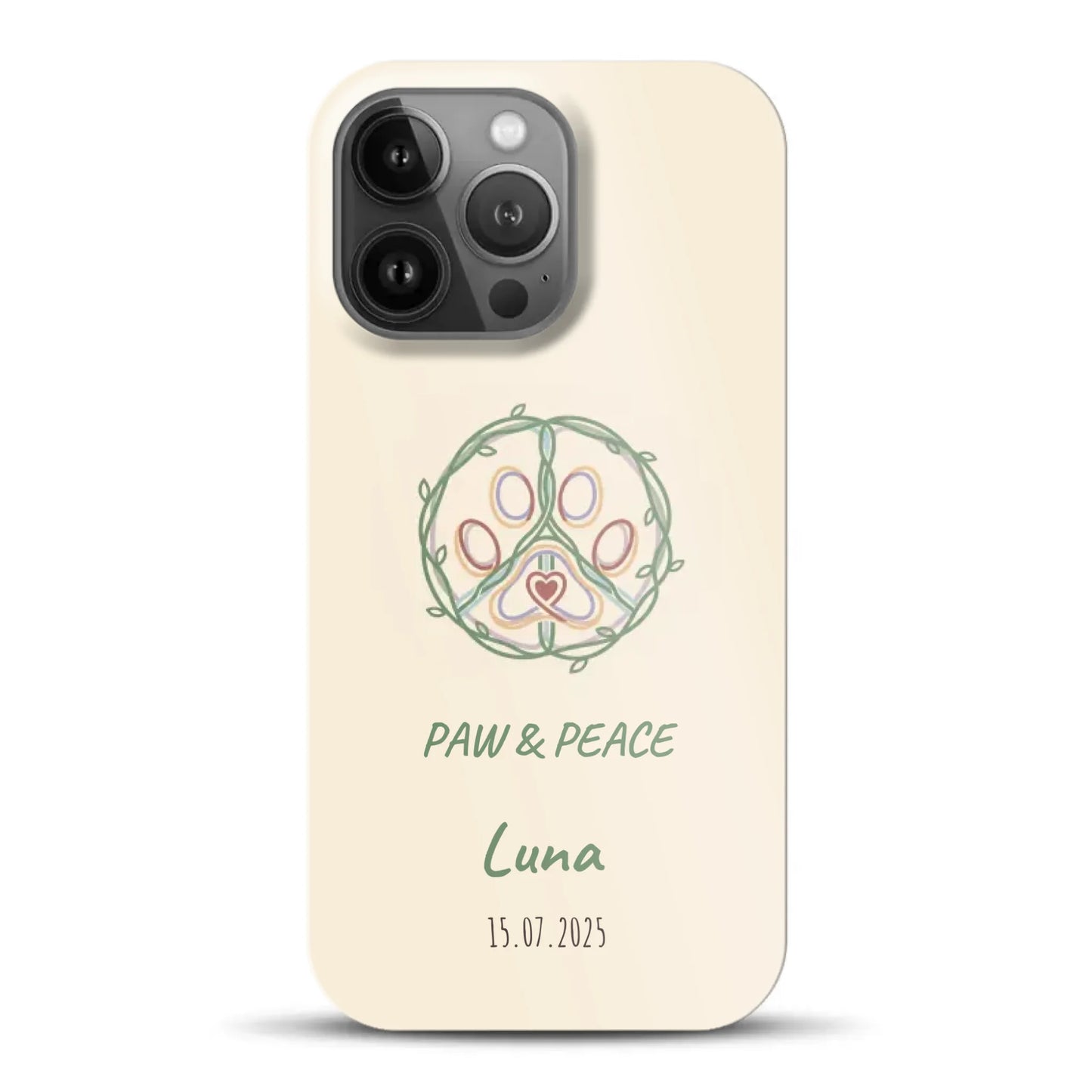 Paw & Peace - funda rígida personalizada para iPhone