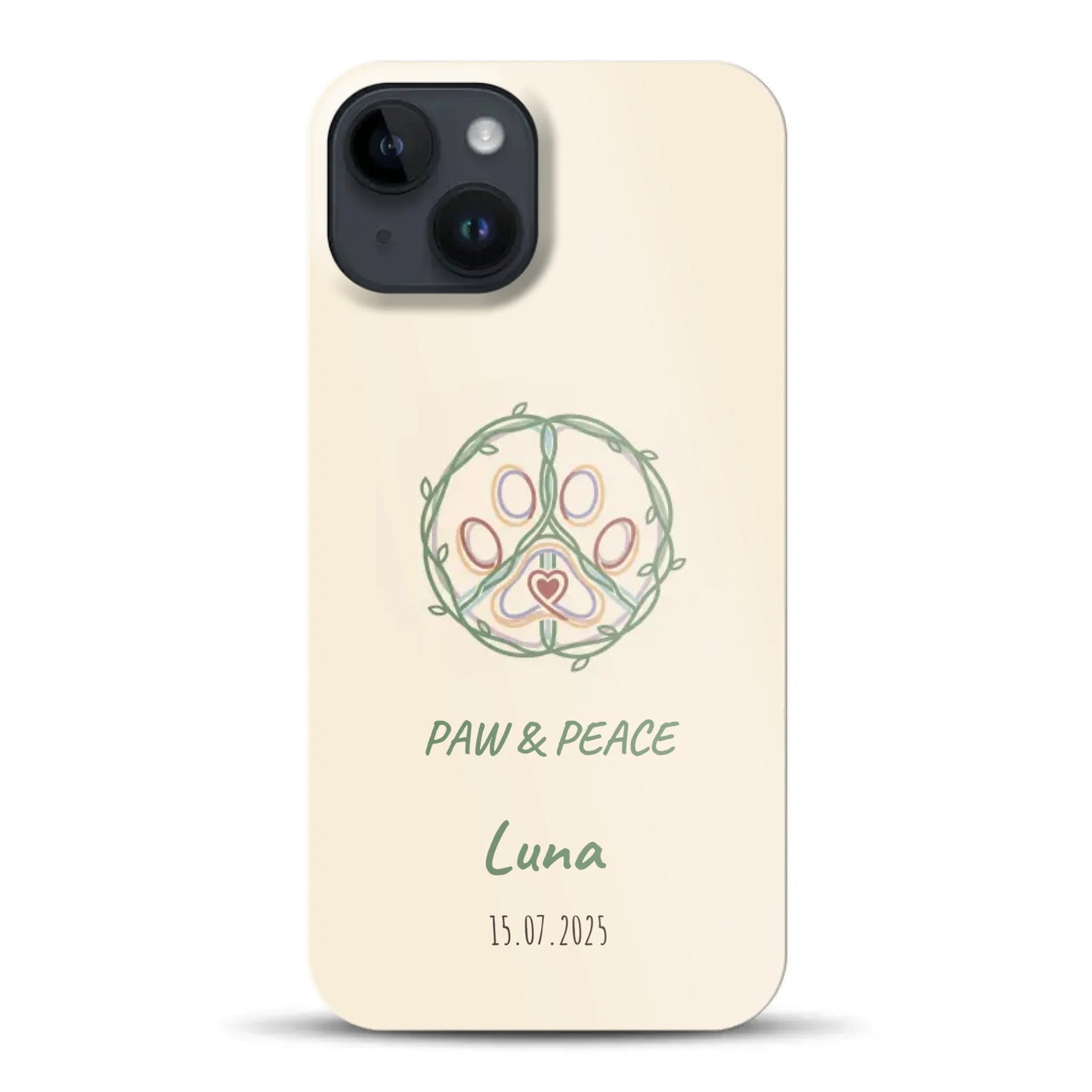 Paw & Peace - funda rígida personalizada para iPhone