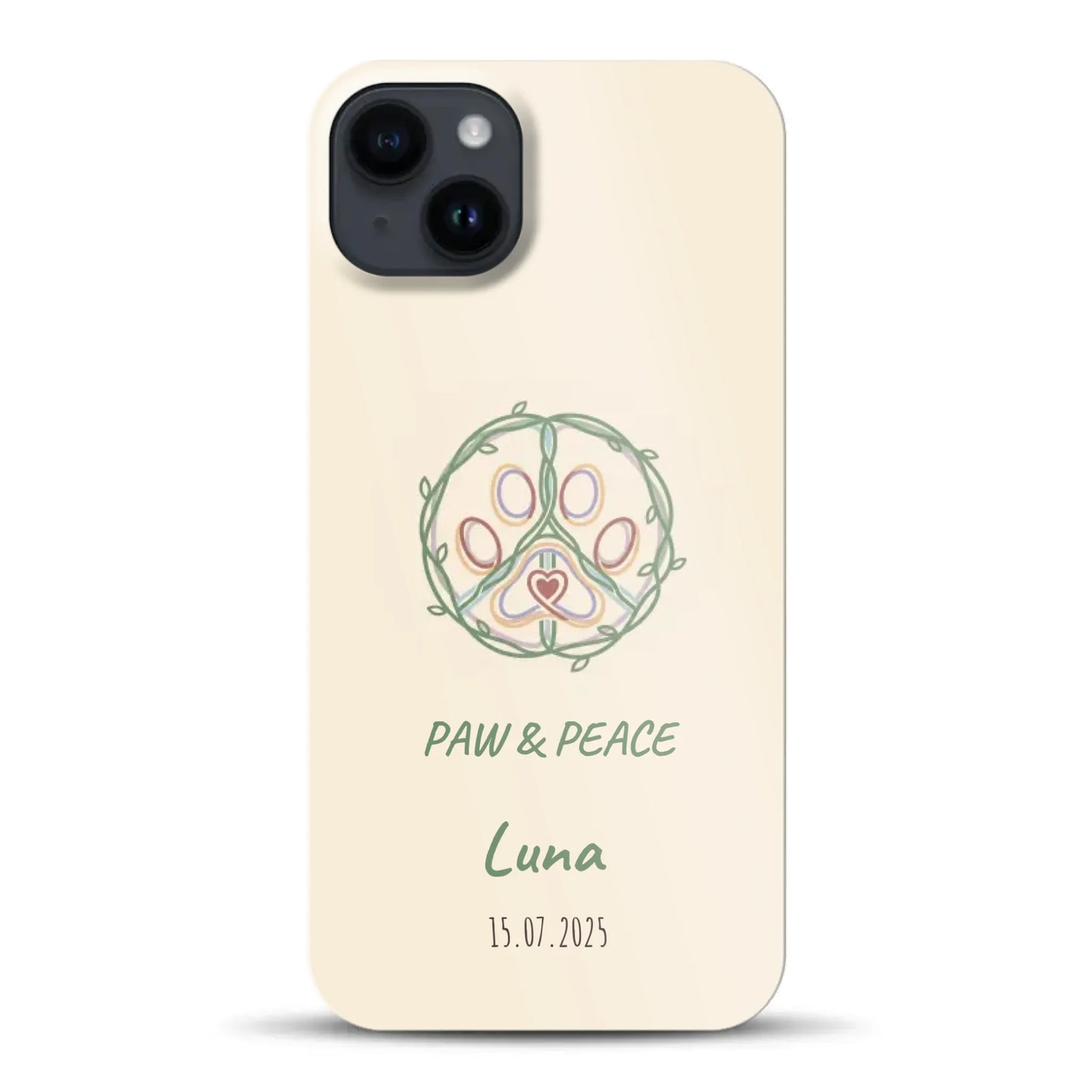 Paw & Peace - funda rígida personalizada para iPhone