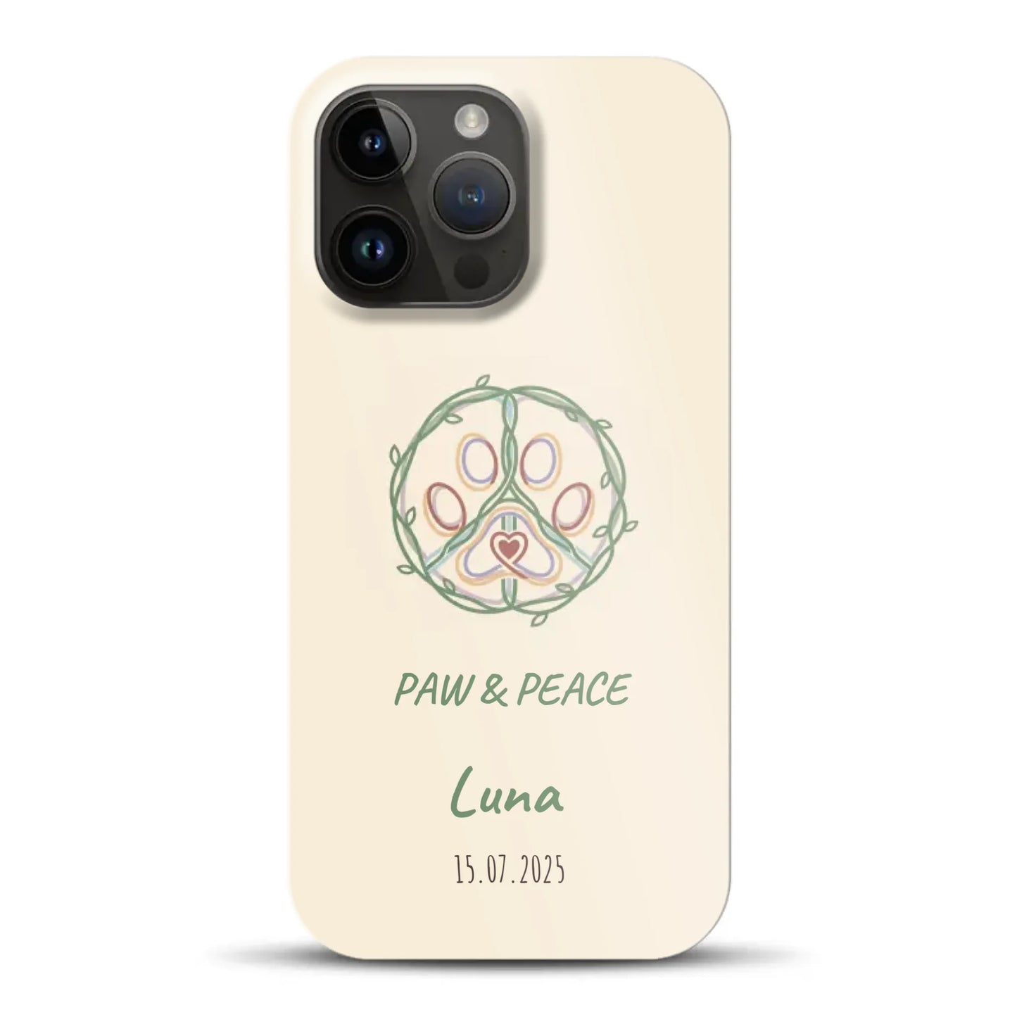 Paw & Peace - funda rígida personalizada para iPhone