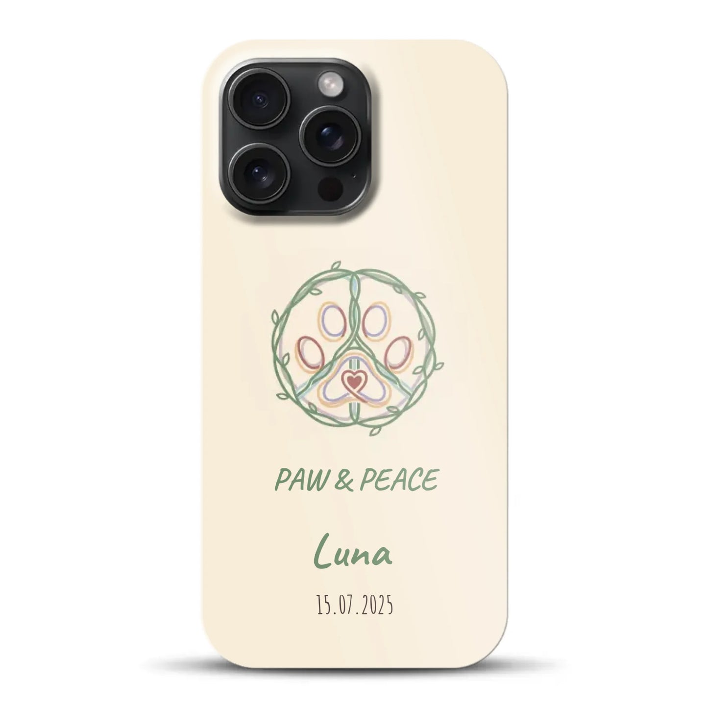 Paw & Peace - funda rígida personalizada para iPhone