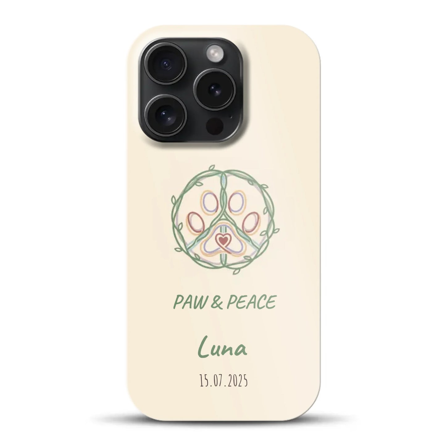 Paw & Peace - funda rígida personalizada para iPhone
