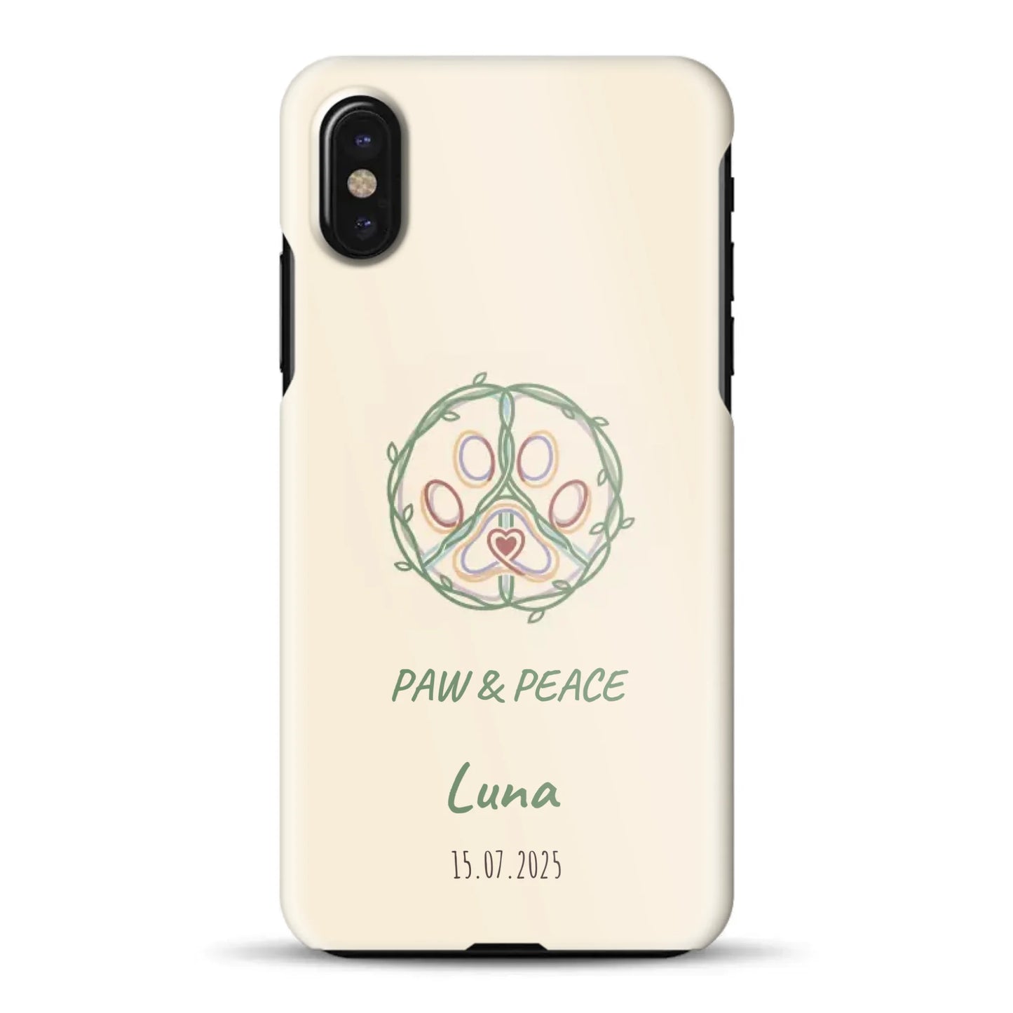 Paw & Peace - funda rígida personalizada para iPhone