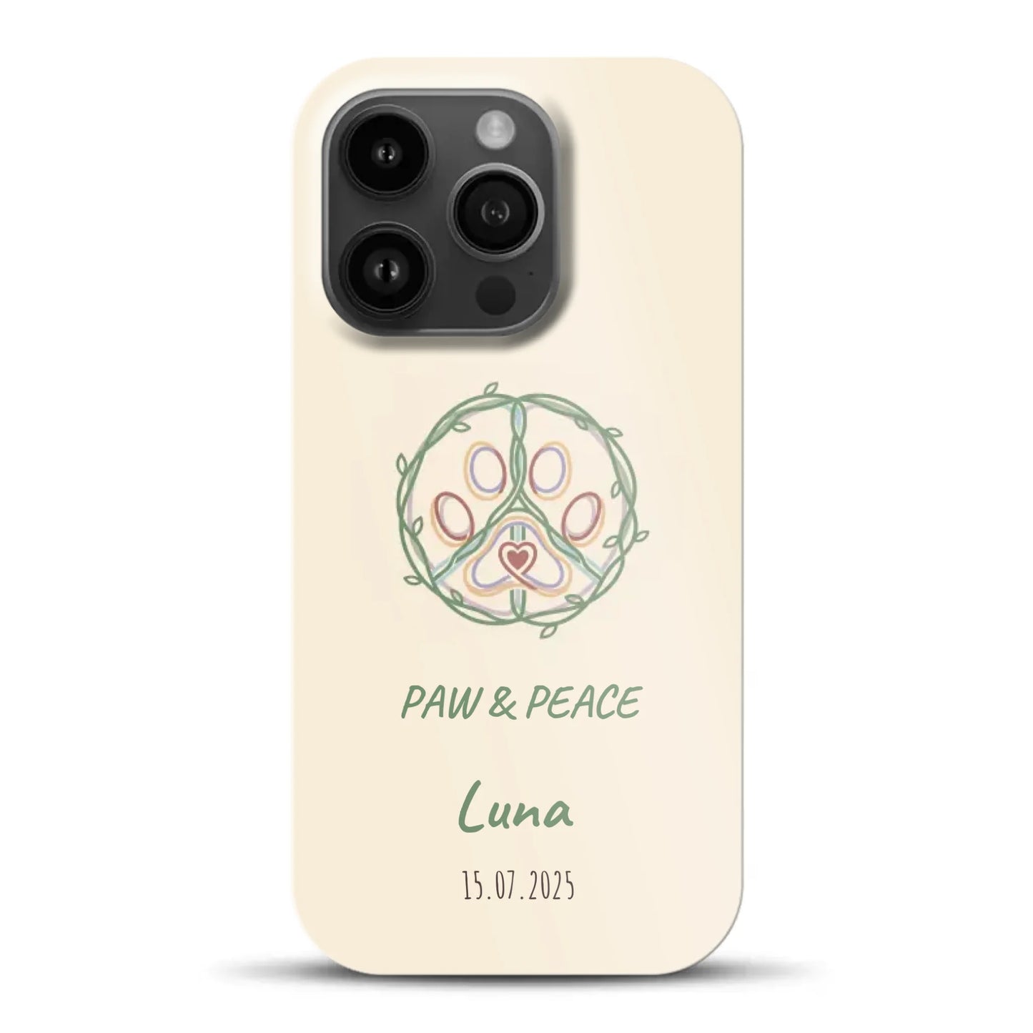 Paw & Peace - funda rígida personalizada para iPhone