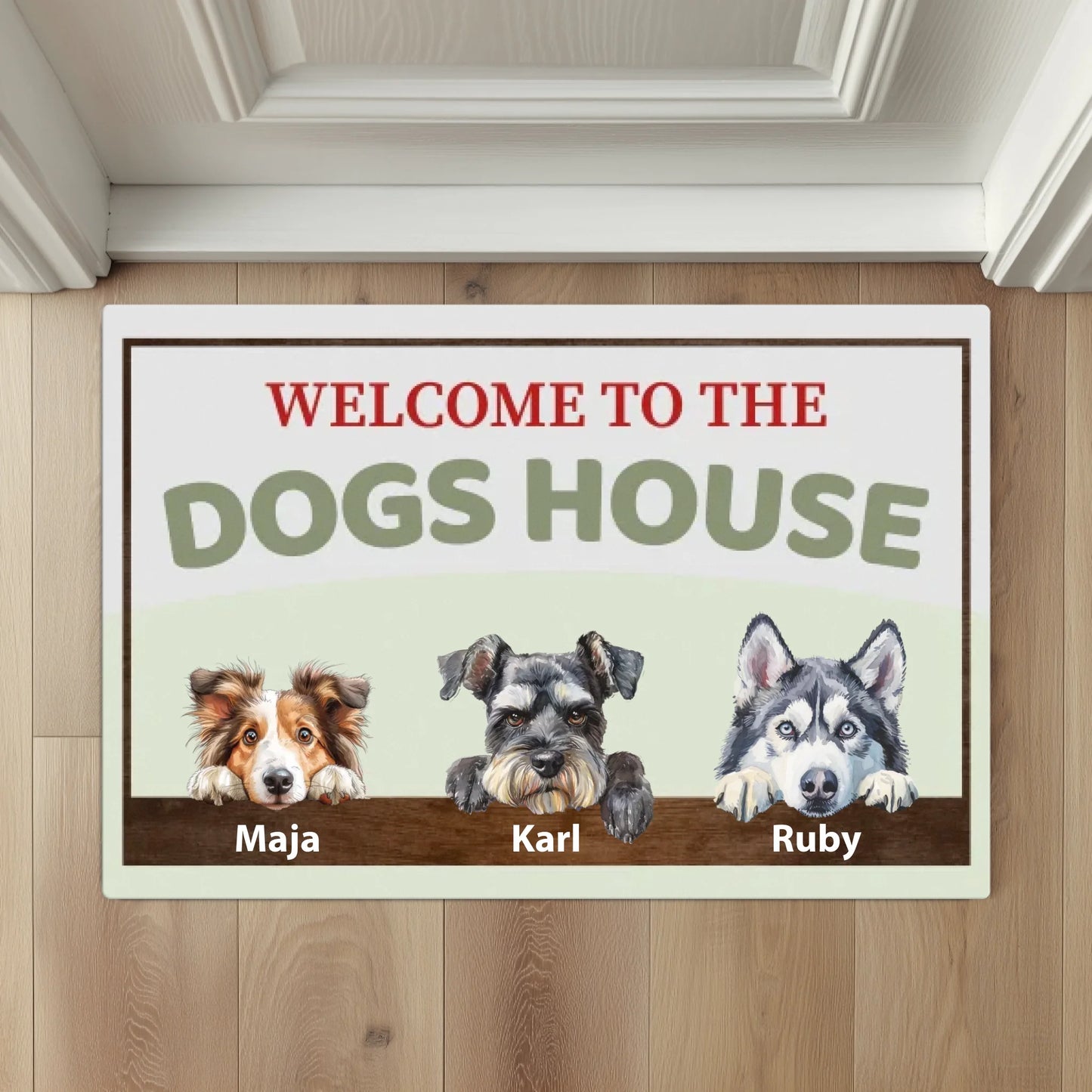 Hunde Haus / Dogs House - Individuelle Fußmatte