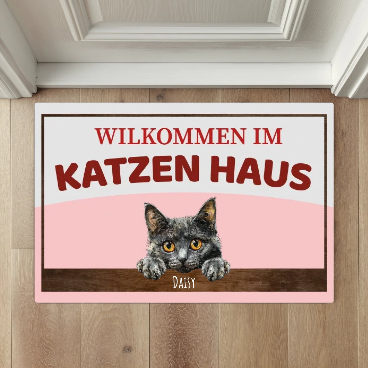 Katzen Haus / Cats House - Individuelle Fußmatte