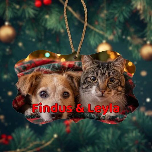 Pawtrait Love – Individueller Weihnachtsanhänger - Klassisch mit Foto