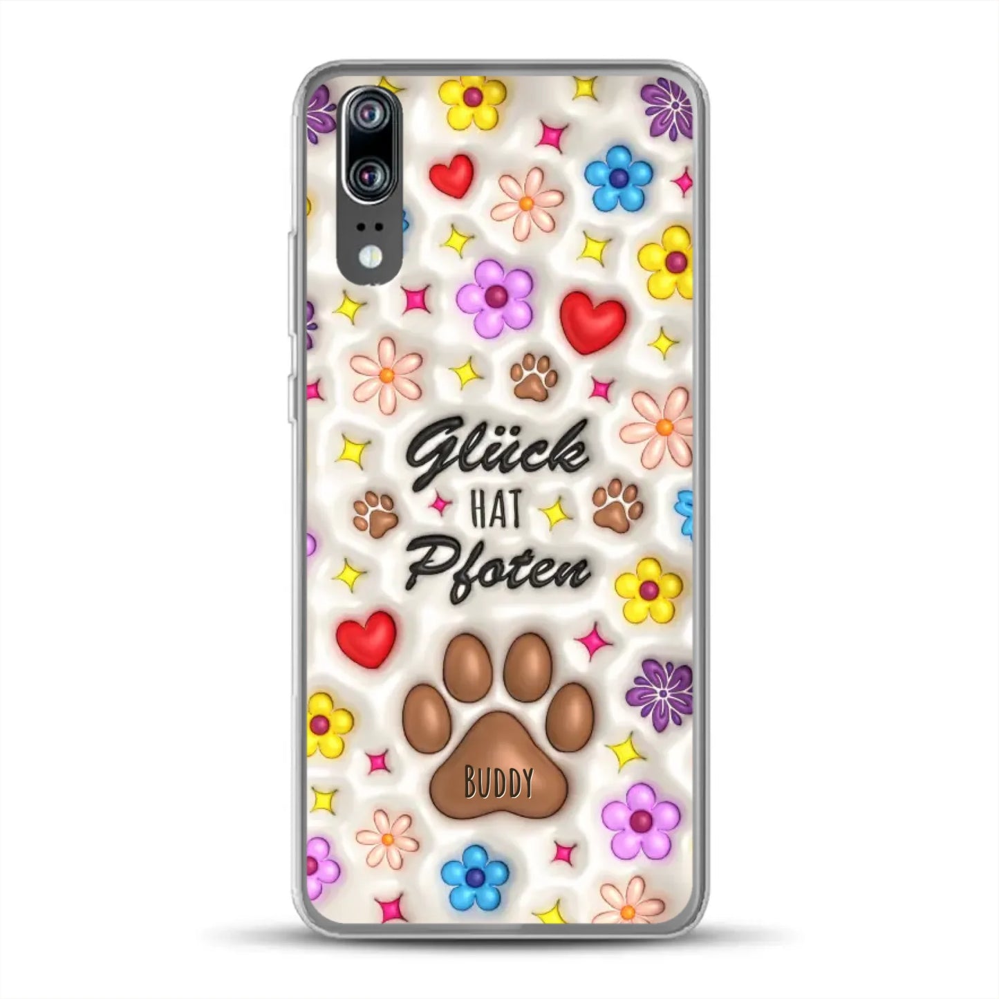 Glück hat Pfoten - Individuelle Handyhülle für Huawei