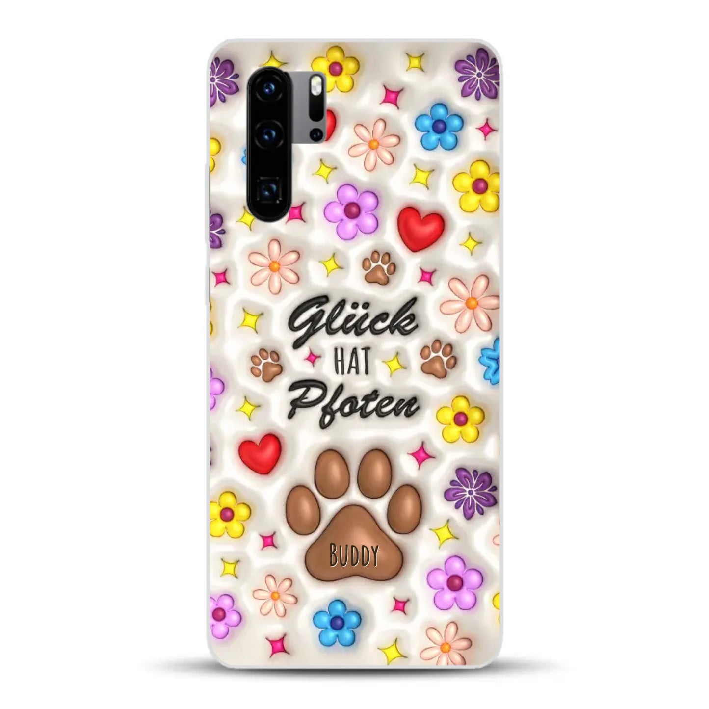 Glück hat Pfoten - Individuelle Handyhülle für Huawei