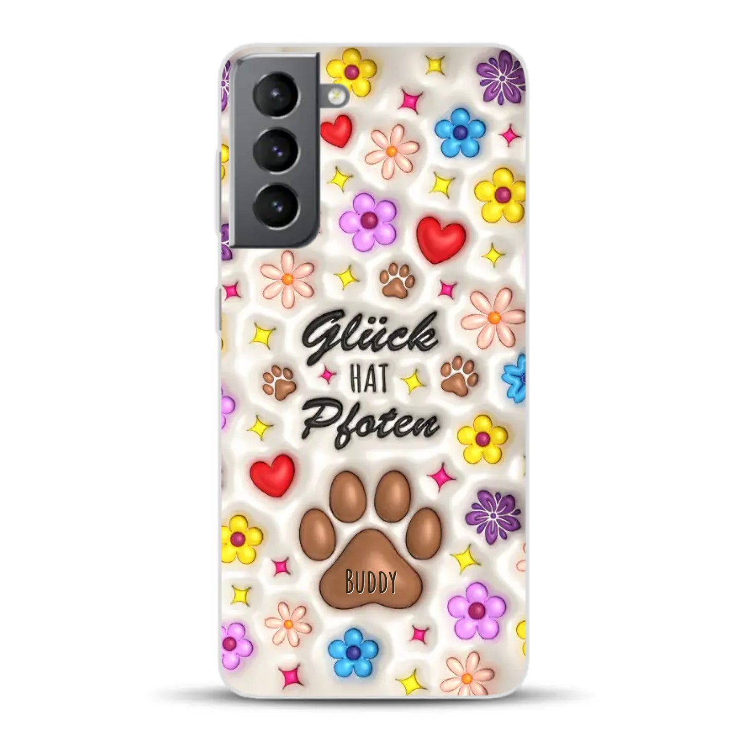Glück hat Pfoten - Individuelle Handyhülle für Samsung