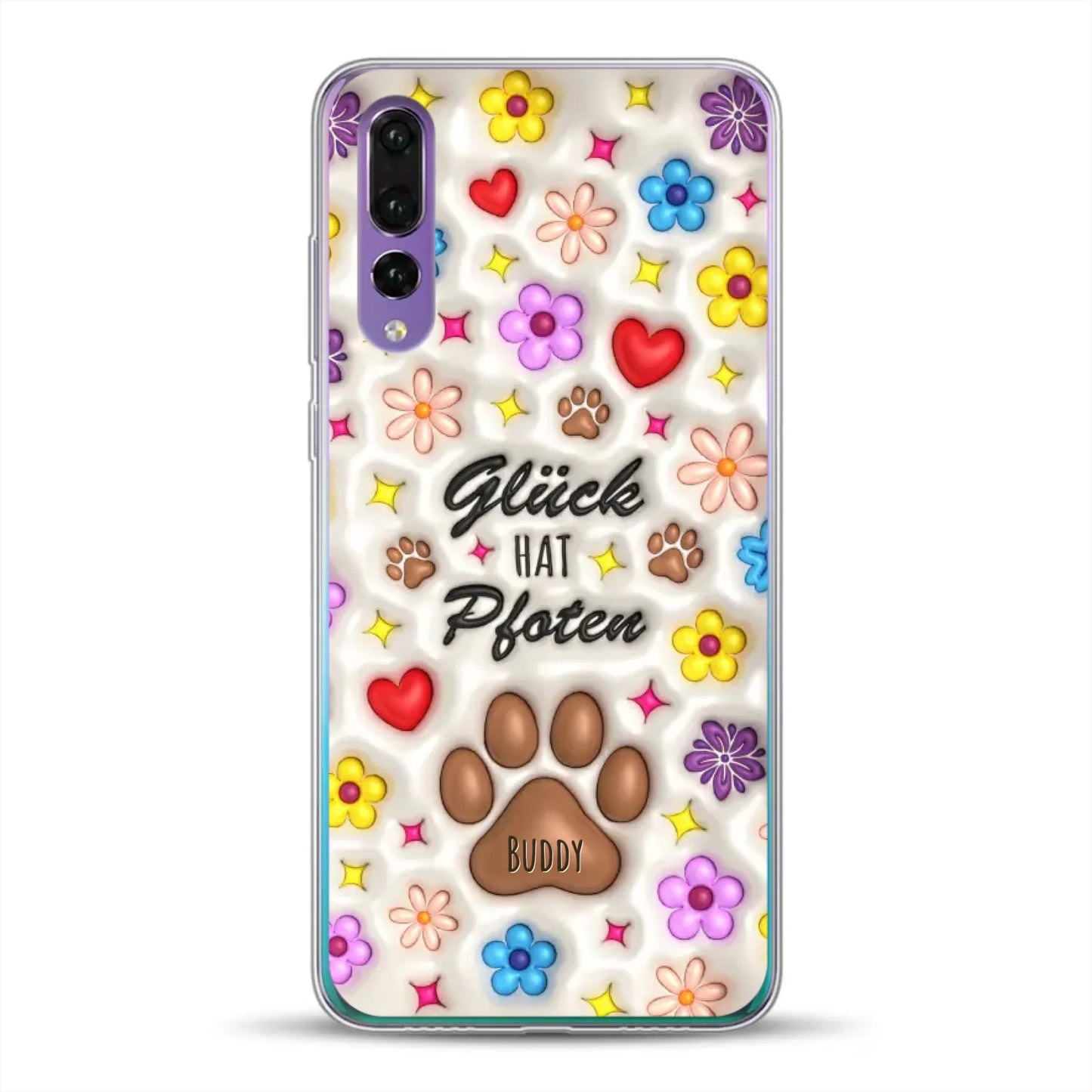 Glück hat Pfoten - Individuelle Handyhülle für Huawei