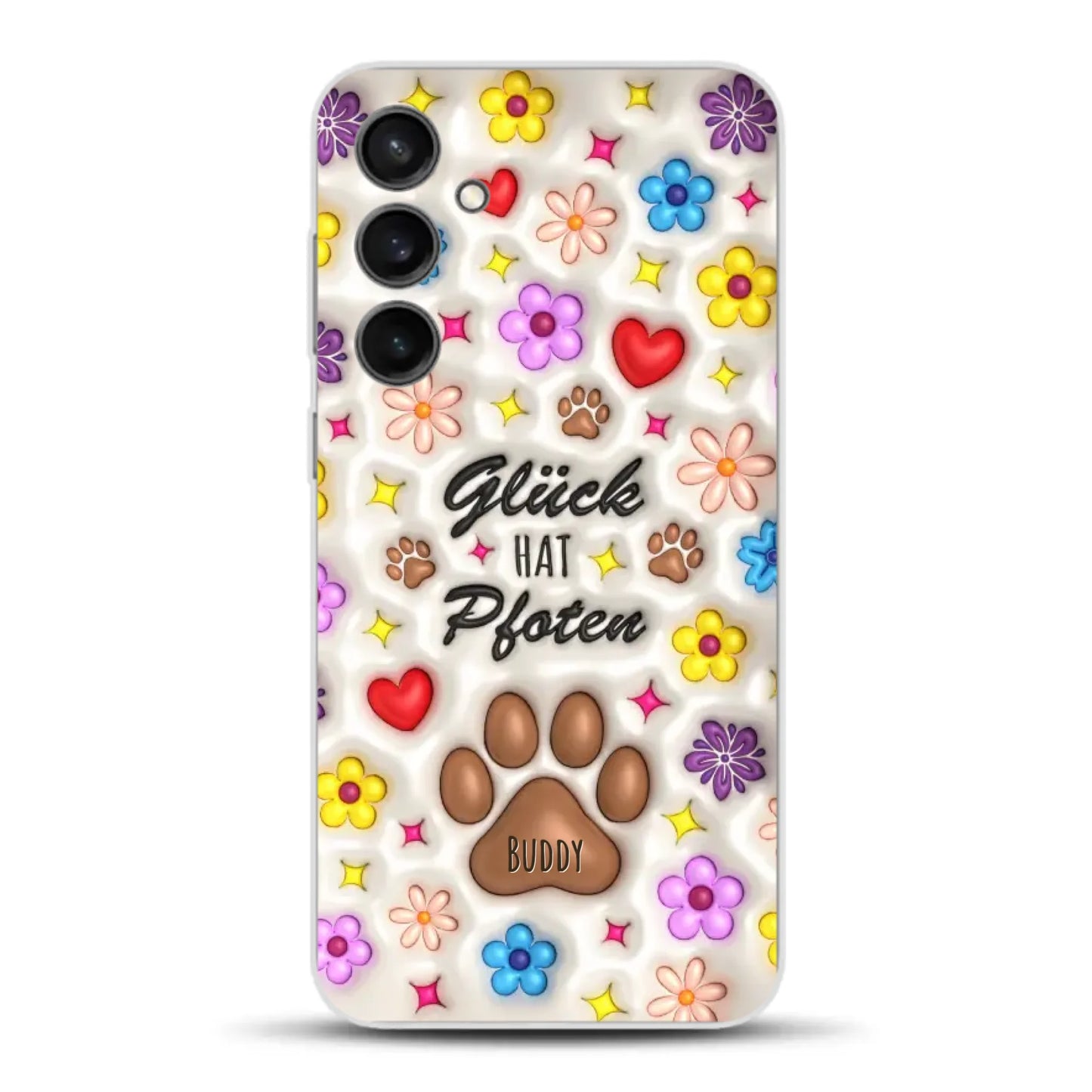 Glück hat Pfoten - Individuelle Handyhülle für Samsung