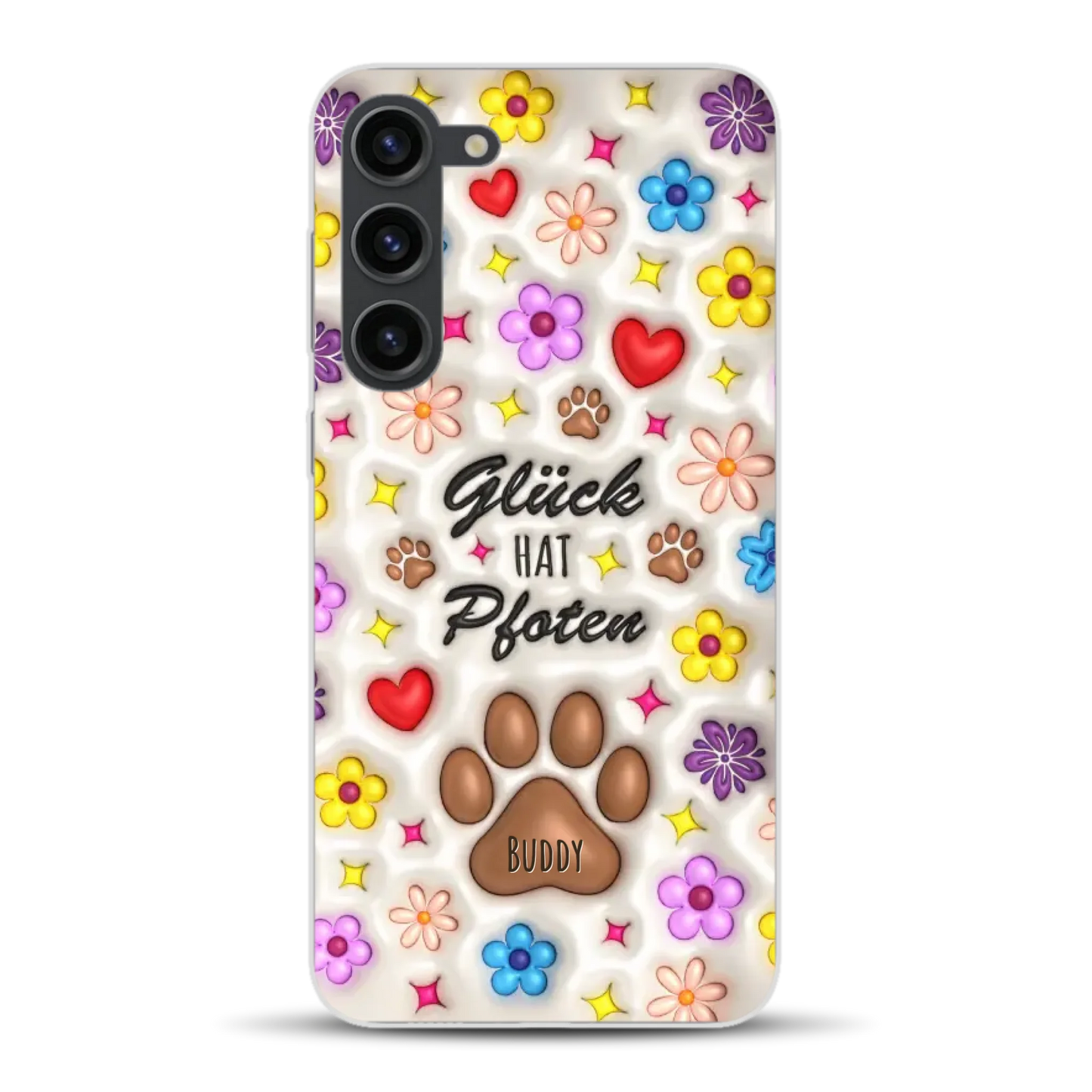 Glück hat Pfoten - Individuelle Handyhülle für Samsung