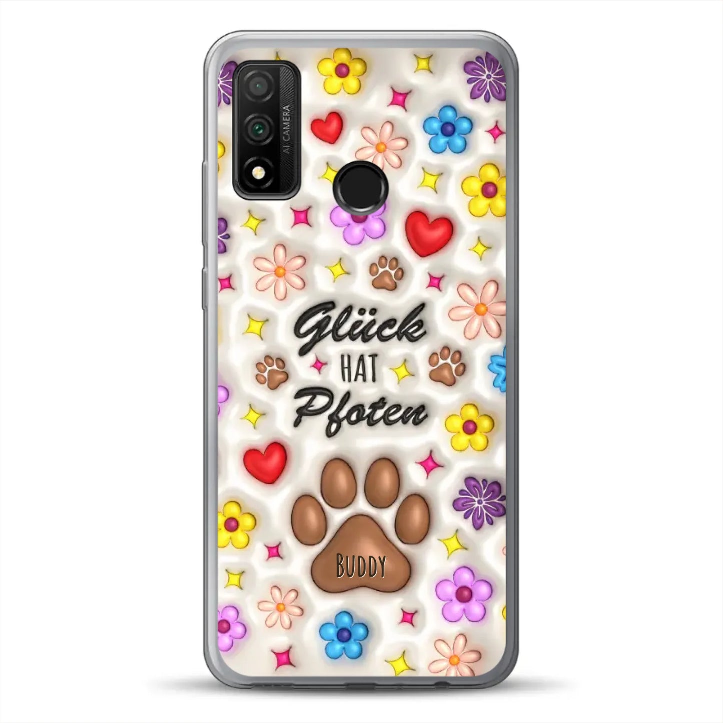 Glück hat Pfoten - Individuelle Handyhülle für Huawei