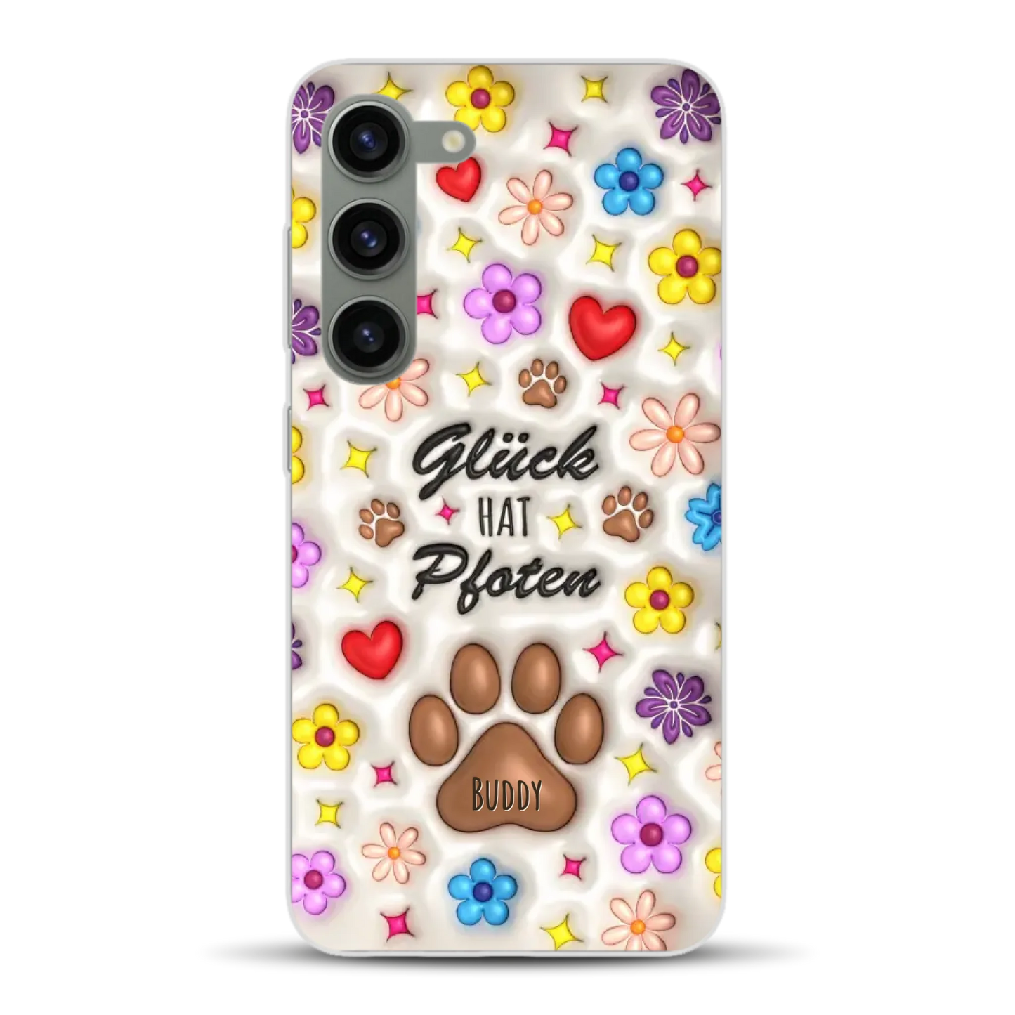Glück hat Pfoten - Individuelle Handyhülle für Samsung