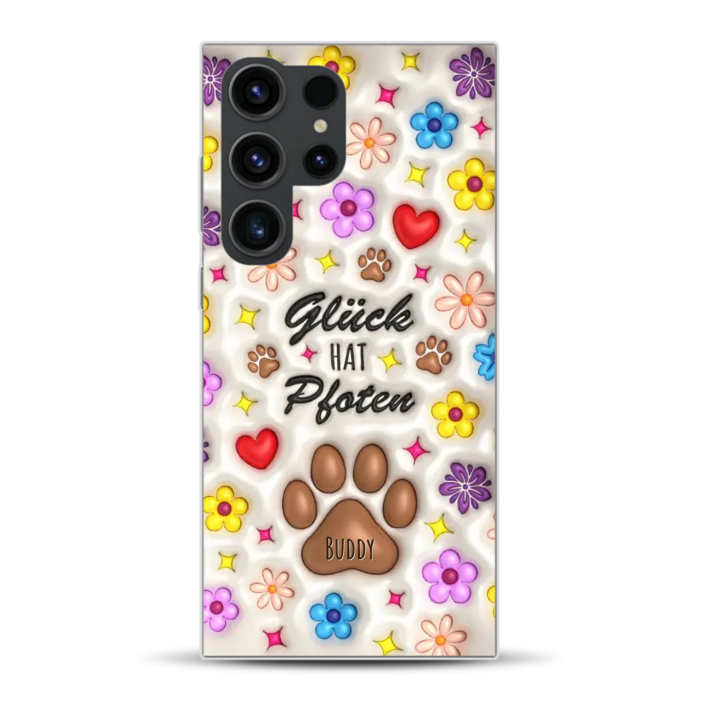 Glück hat Pfoten - Individuelle Handyhülle für Samsung