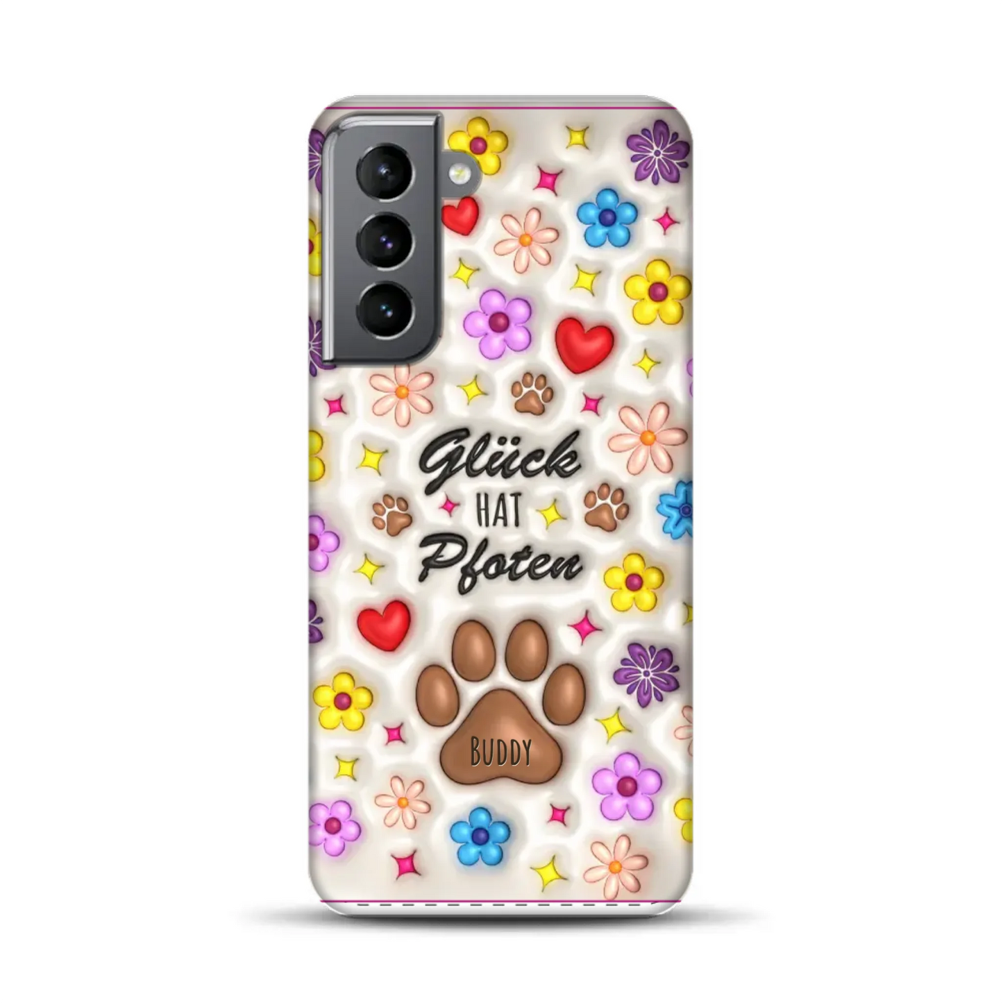 Glück hat Pfoten - Individuelle Premium Hülle für Samsung