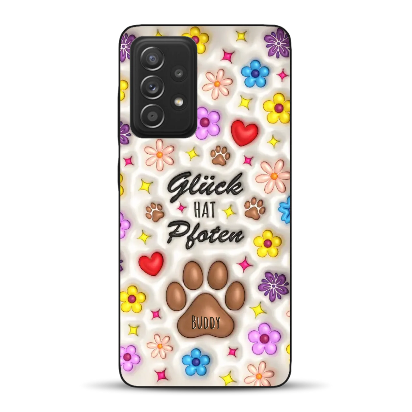 Glück hat Pfoten - Individuelle Handyhülle für Samsung