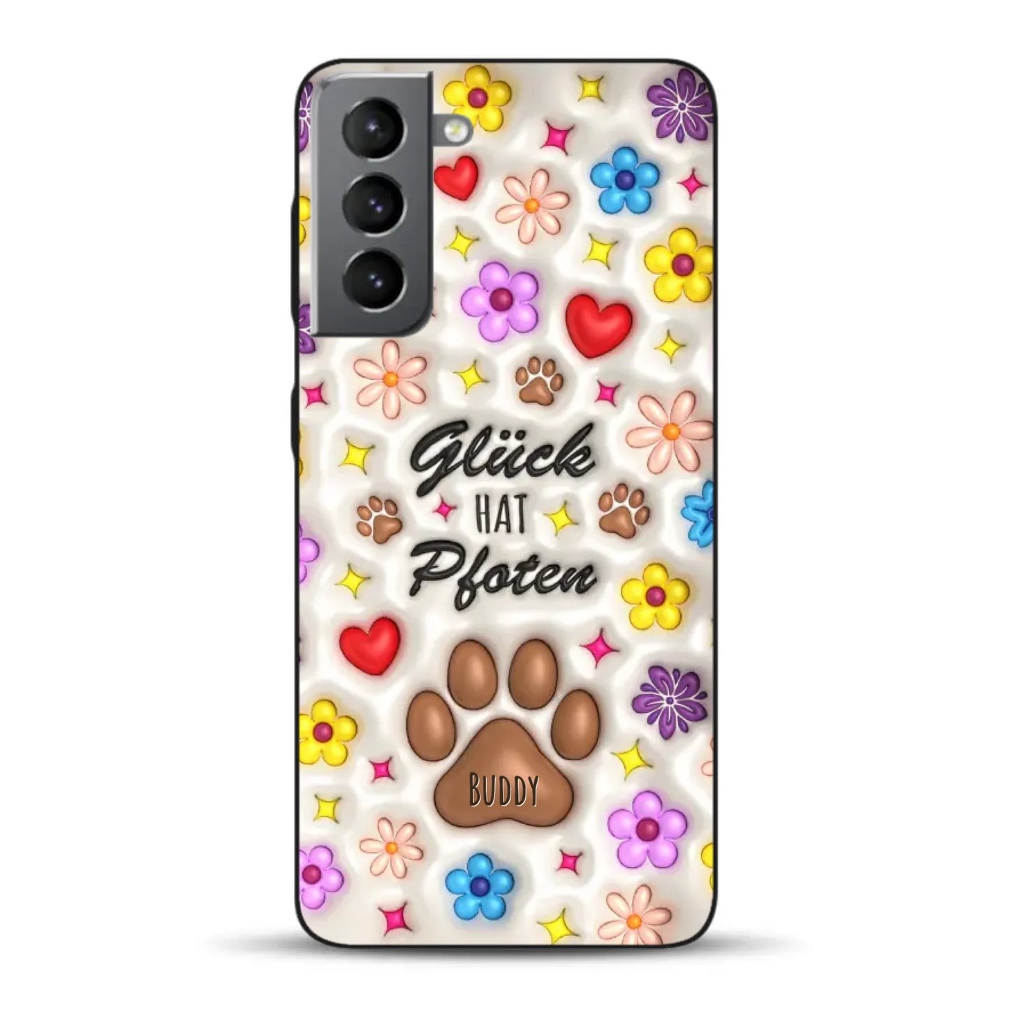 Glück hat Pfoten - Individuelle Handyhülle für Samsung
