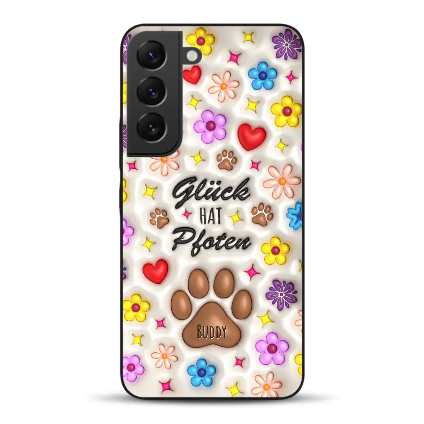 Glück hat Pfoten - Individuelle Handyhülle für Samsung