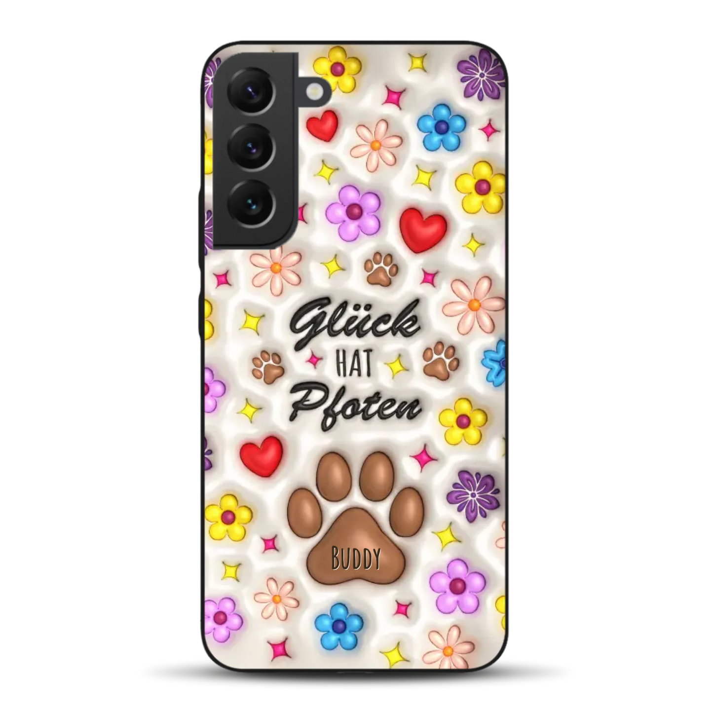 Glück hat Pfoten - Individuelle Handyhülle für Samsung