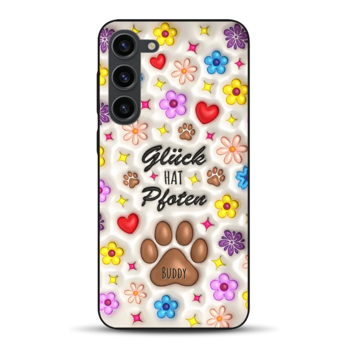 Glück hat Pfoten - Individuelle Handyhülle für Samsung