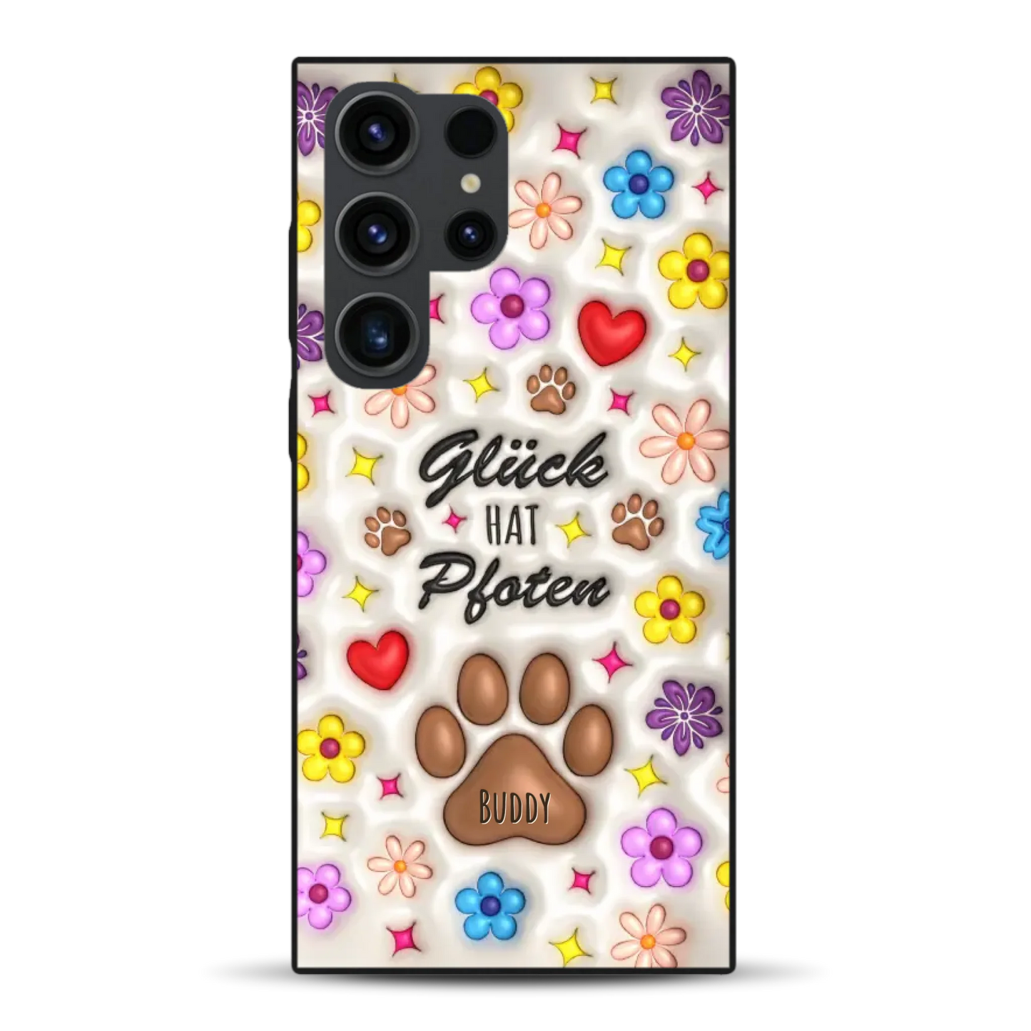 Glück hat Pfoten - Individuelle Handyhülle für Samsung