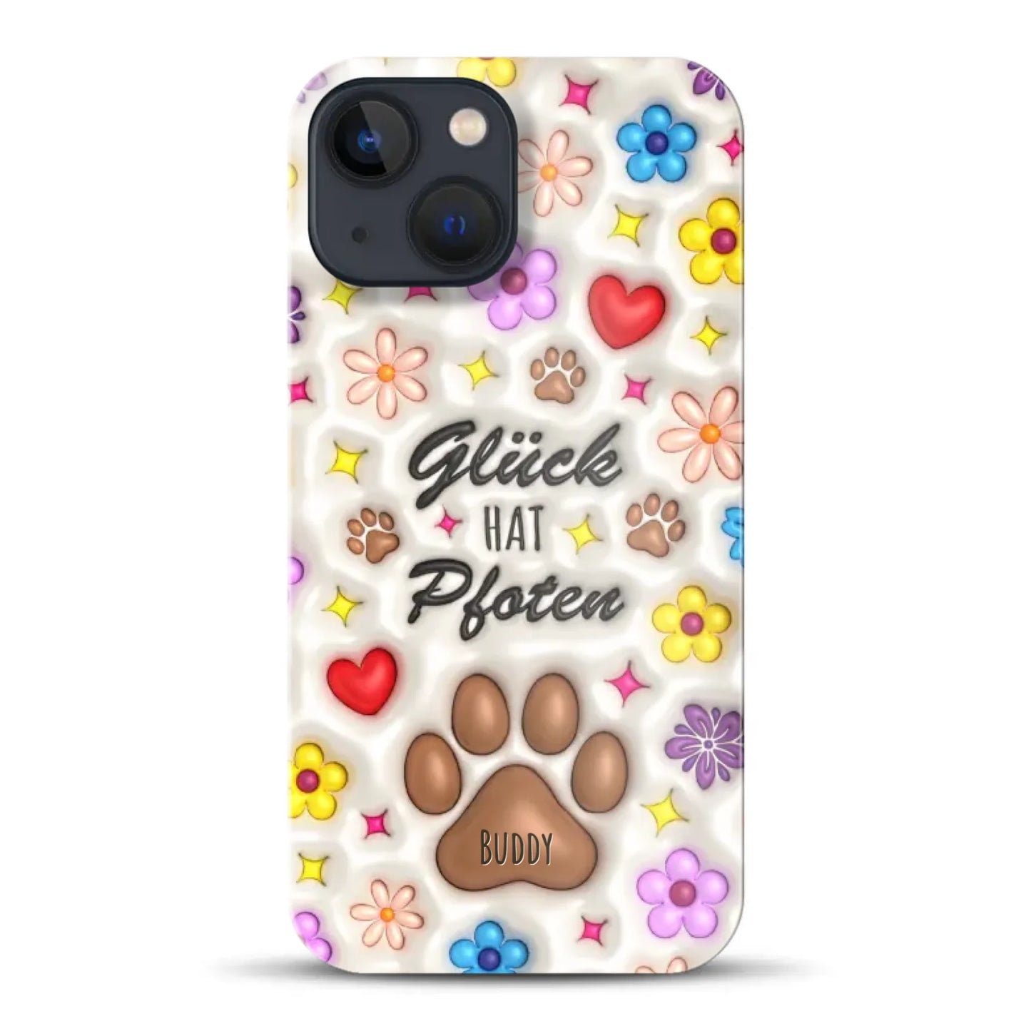 Glück hat Pfoten - Individuelle Hardcase Hülle für iPhone