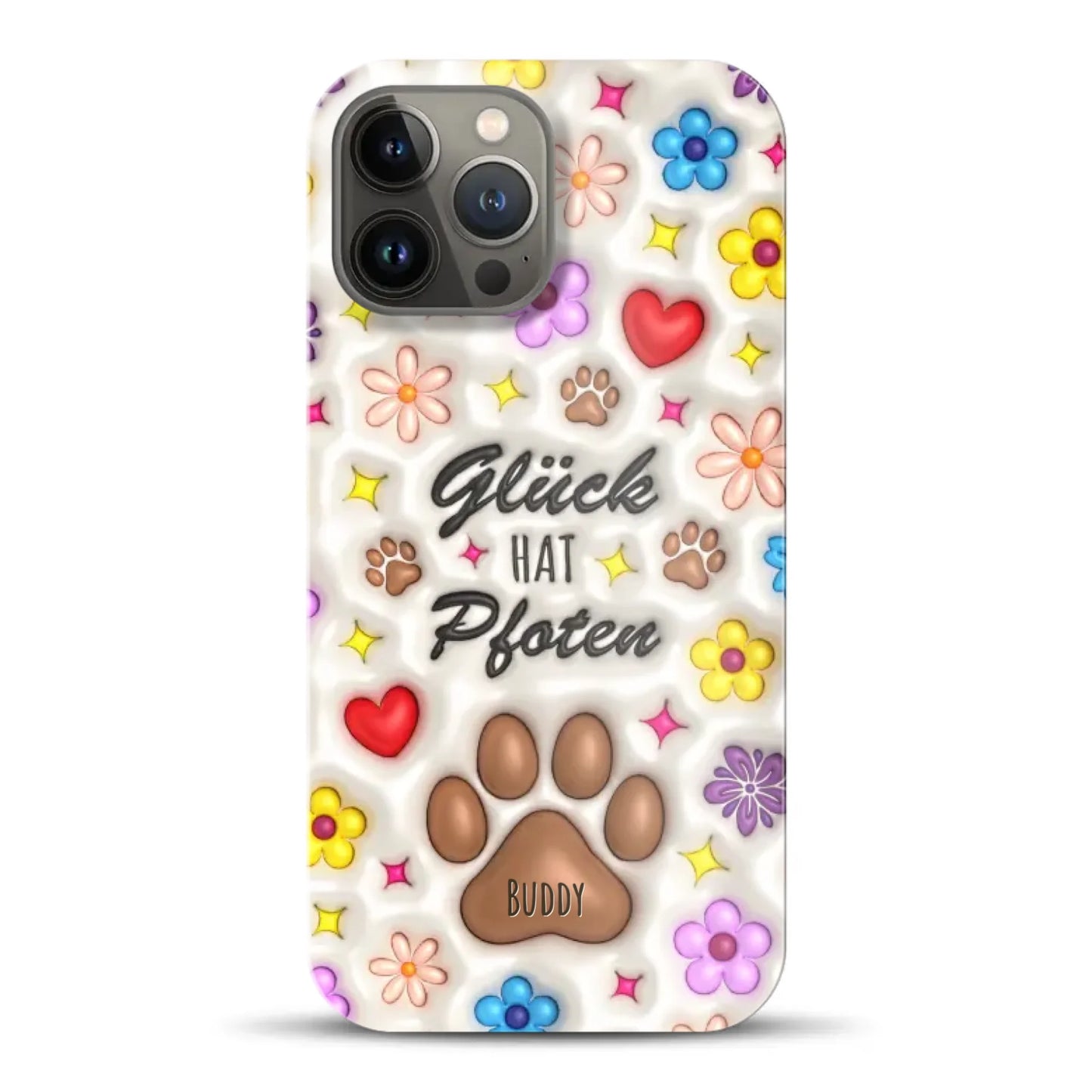 Glück hat Pfoten - Individuelle Hardcase Hülle für iPhone