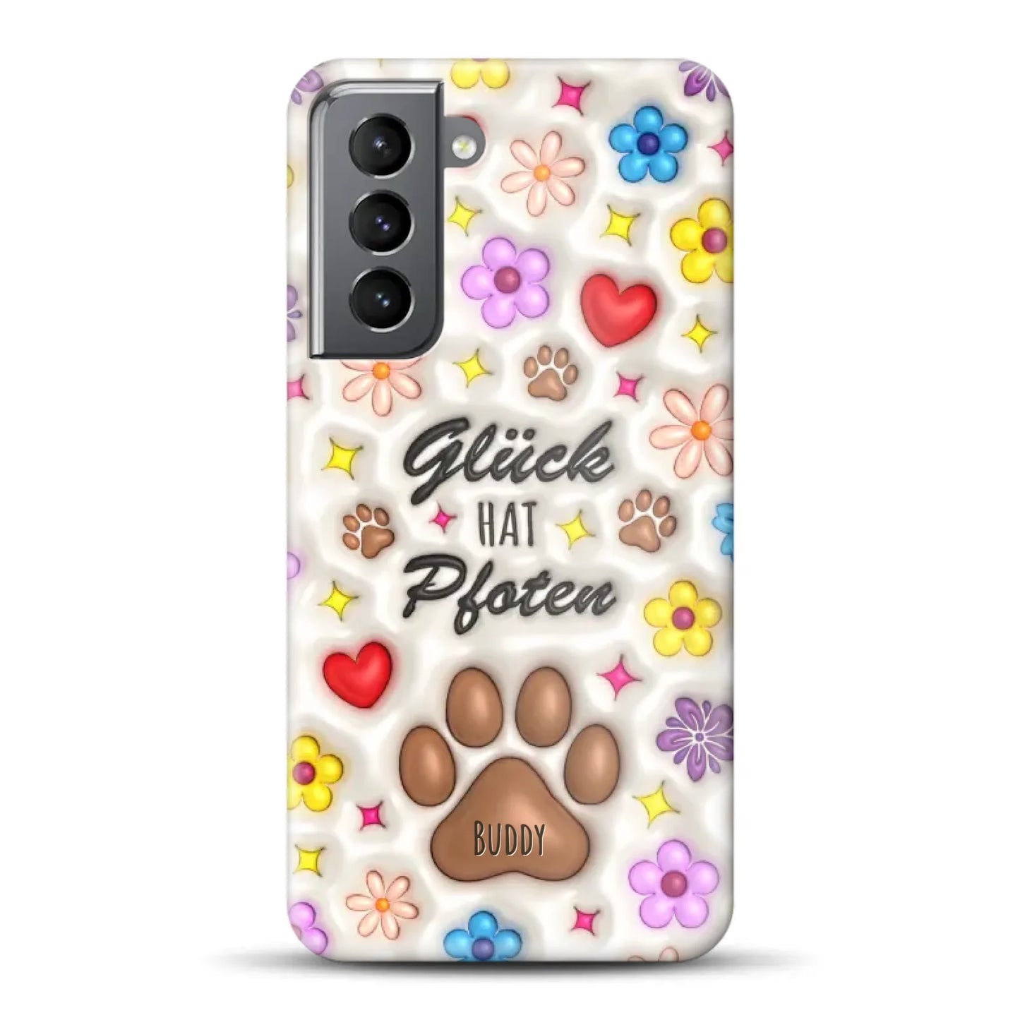 Glück hat Pfoten - Individuelle Hardcase Hülle für Samsung