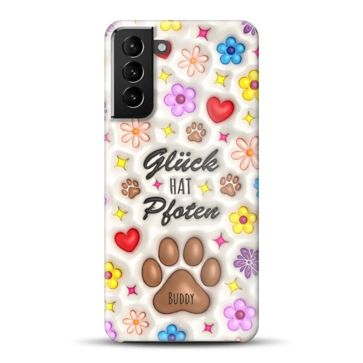 Glück hat Pfoten - Individuelle Hardcase Hülle für Samsung