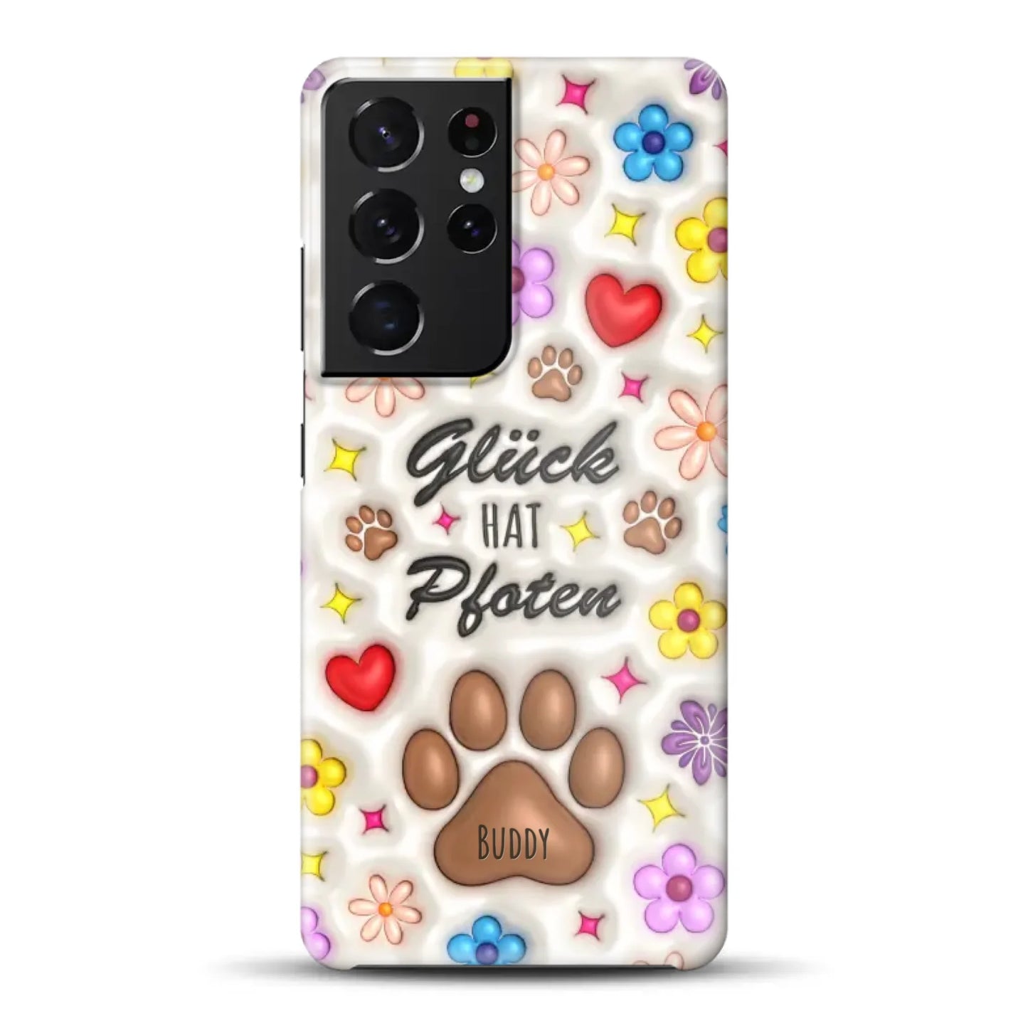Glück hat Pfoten - Individuelle Hardcase Hülle für Samsung