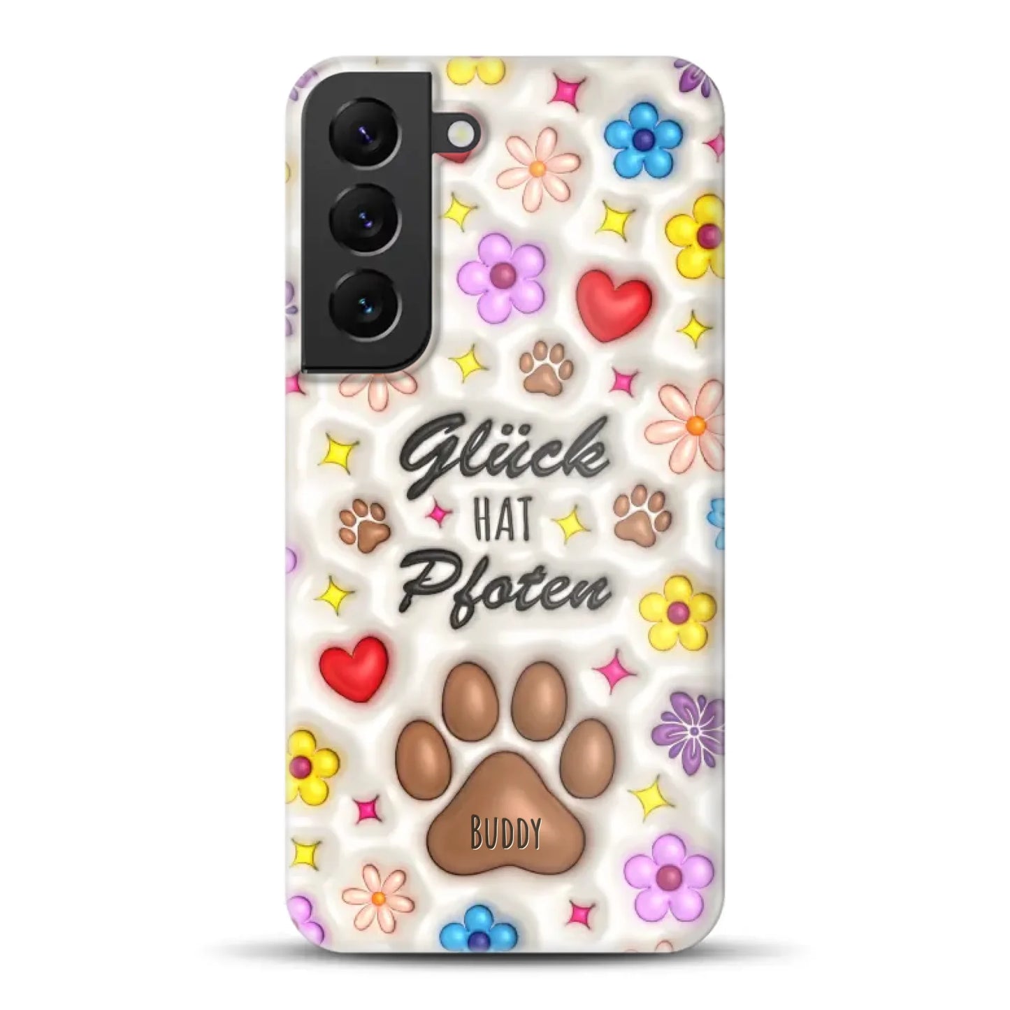 Glück hat Pfoten - Individuelle Hardcase Hülle für Samsung